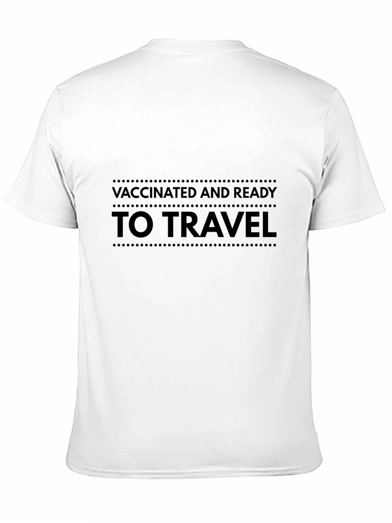 Black Vaccinated and Ready to Travel Black T-Shirt view 11