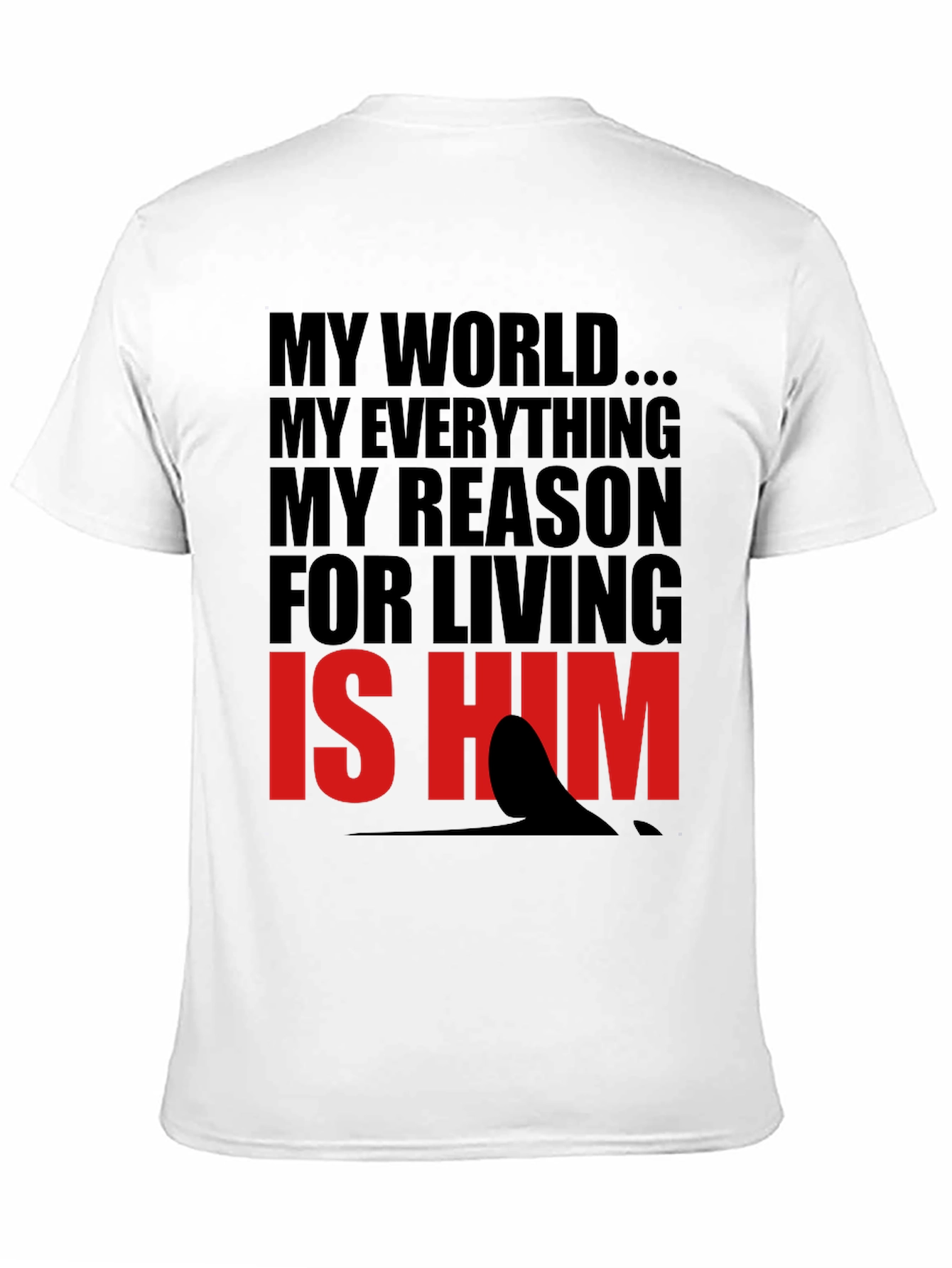 Black My World Is Him Graphic Tee view 11