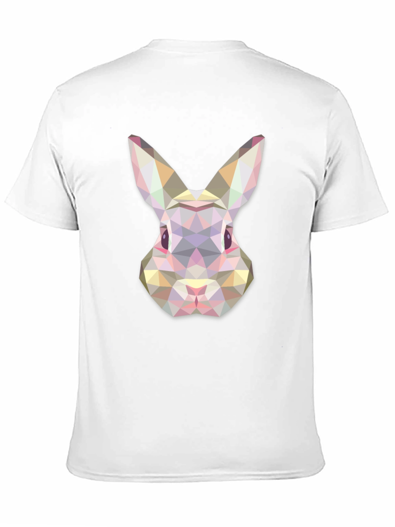 Black Geometric Rabbit Graphic Tee - Modern Unisex T-Shirt view 11