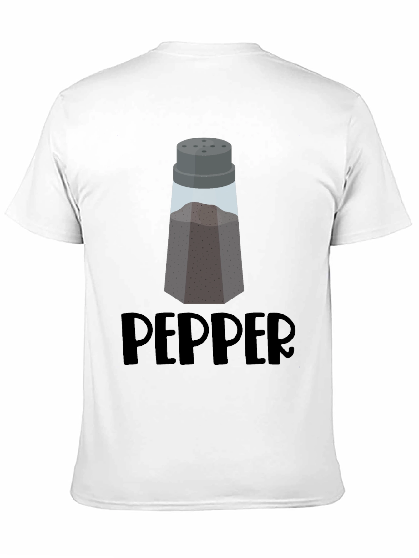 Black Men's Black Pepper Shaker Graphic T-Shirt view 11