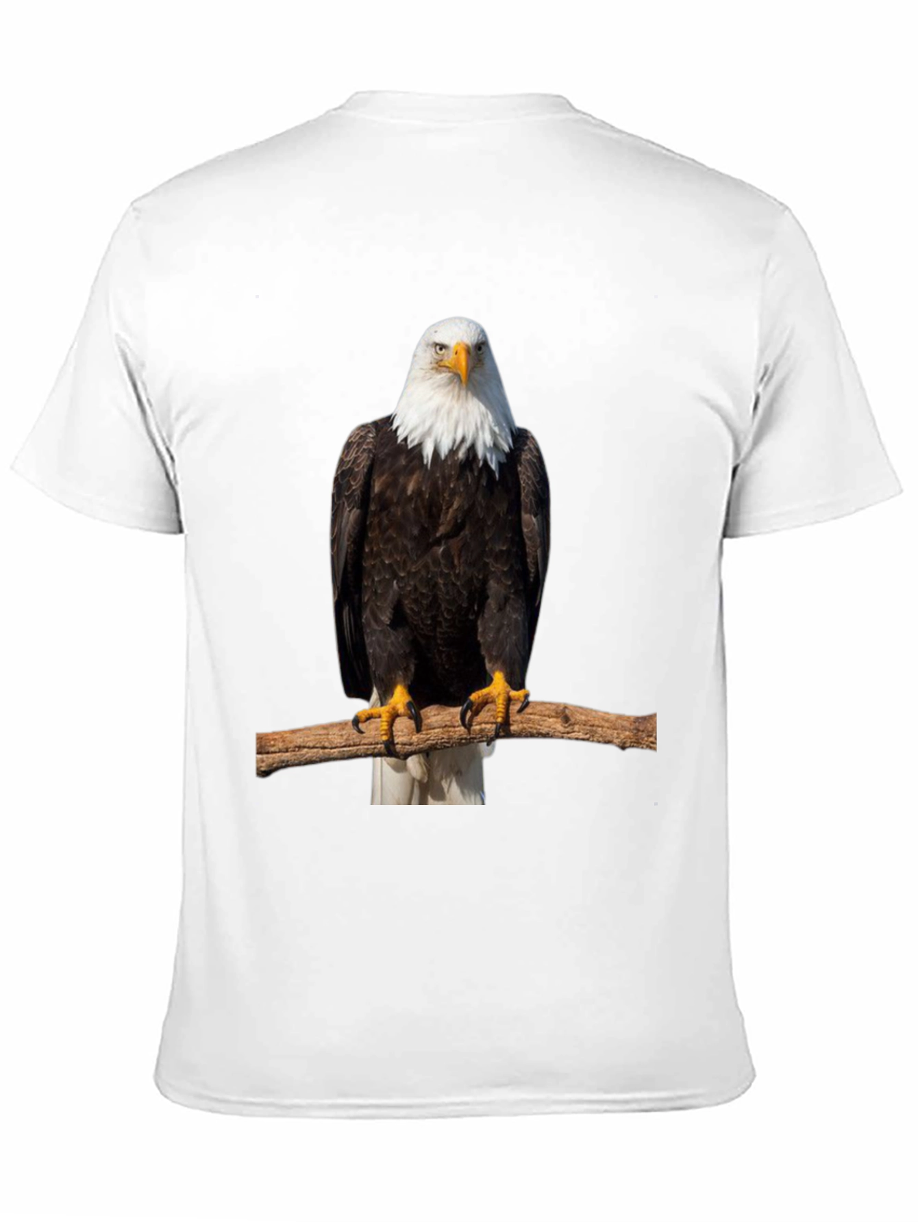 Black Eagle Print Black T-Shirt view 11