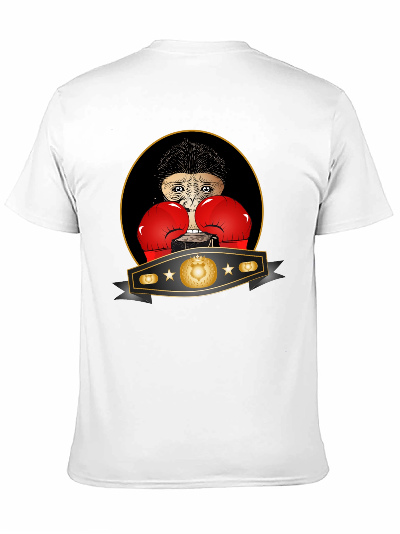 Black Boxing Monkey T-Shirt: Champion Style, Funny Graphic Tee view 11