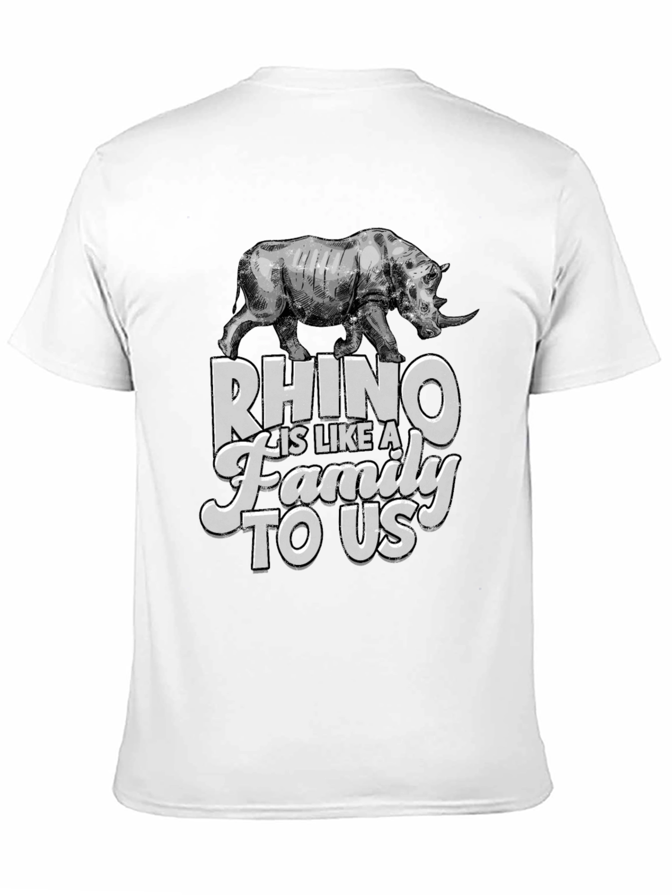 Black Rhino Family T-Shirt - Wildlife Conservation Tee view 11
