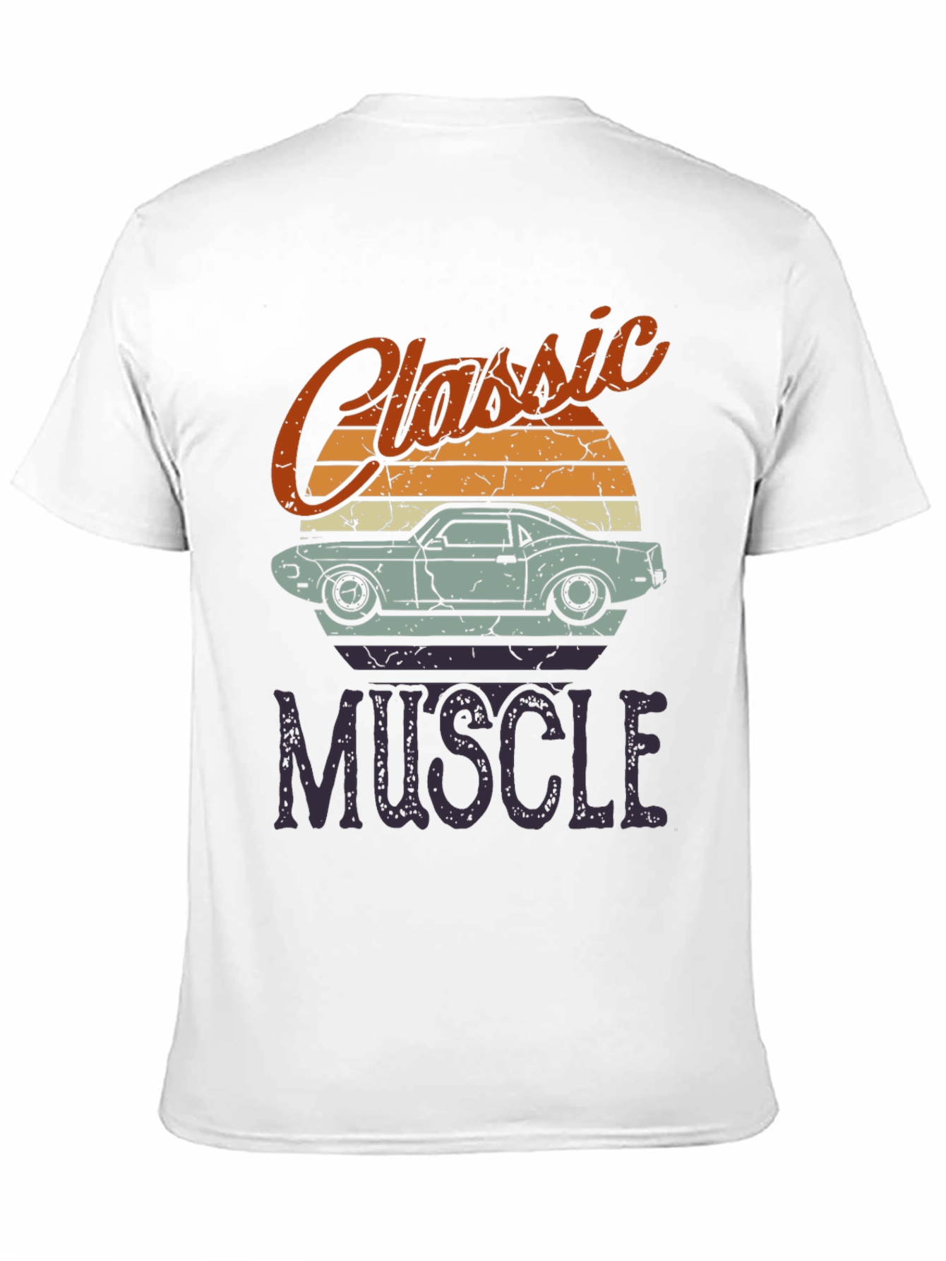 Black Classic Muscle Car Graphic T-Shirt view 11