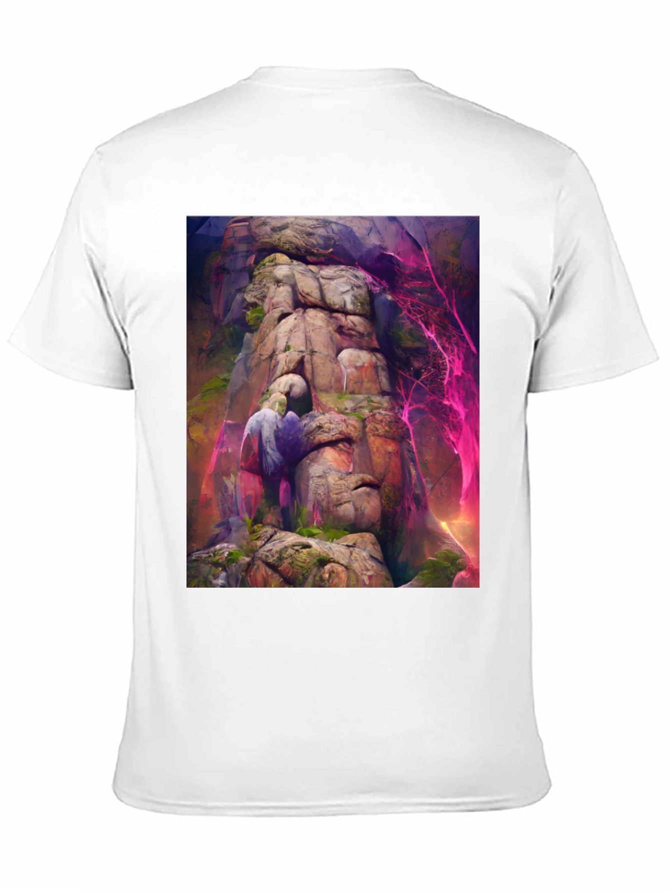 Black Mystical Mountain T-Shirt - Fantasy Art Tee view 11