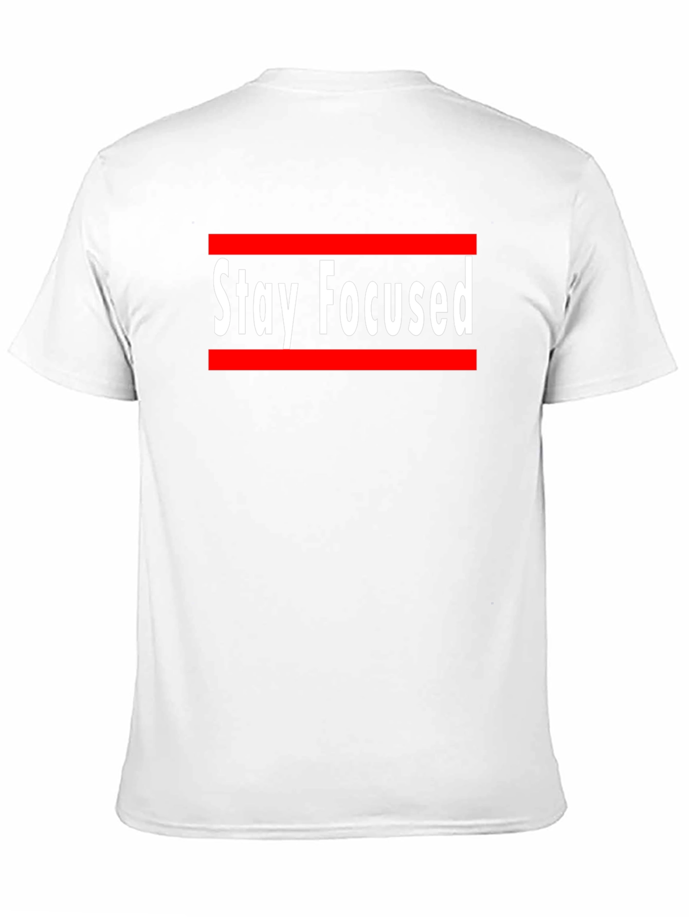 Black Stay Focused Graphic Print Crew Neck T-Shirt view 11