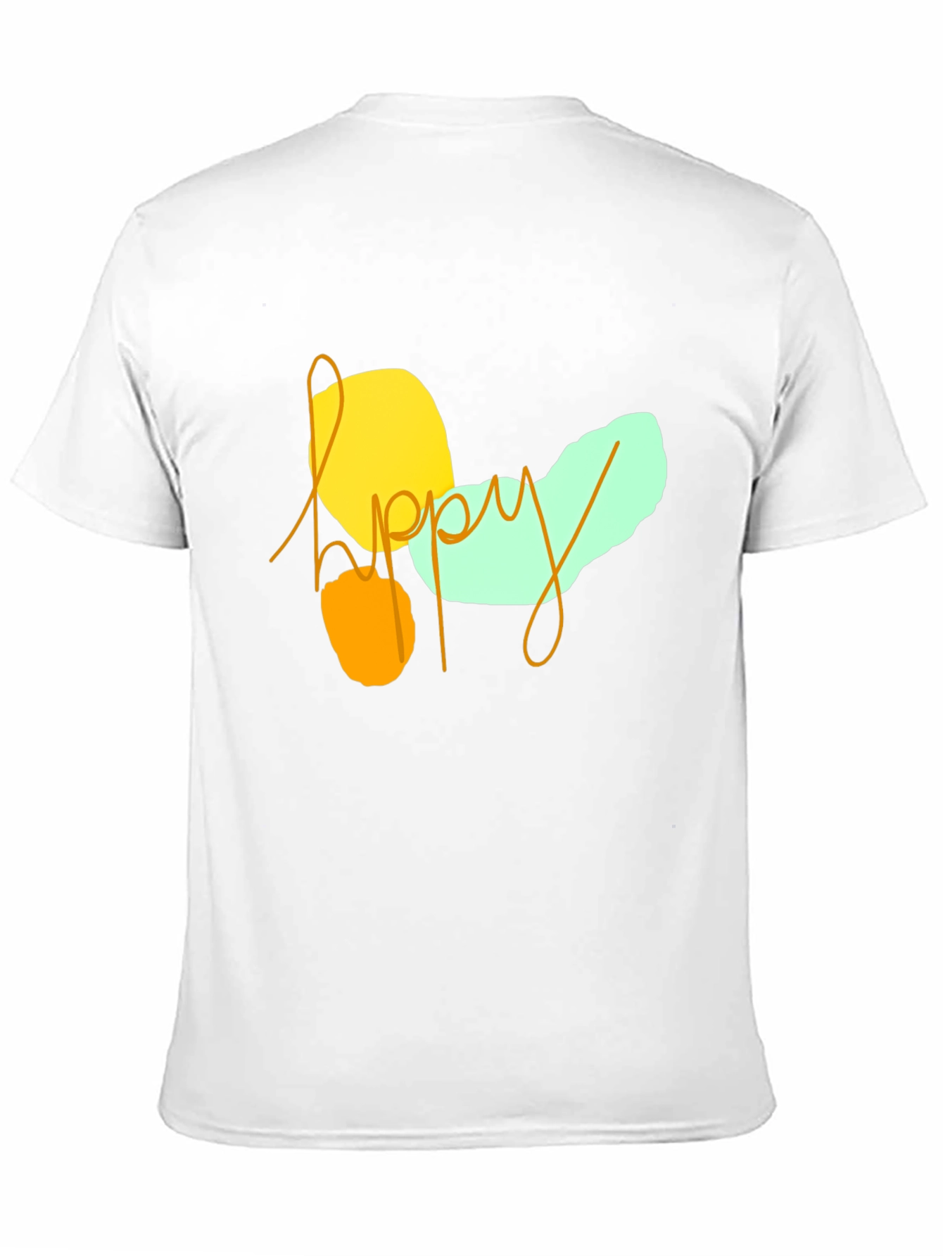 Black Happy Graphic Print Black T-Shirt view 11