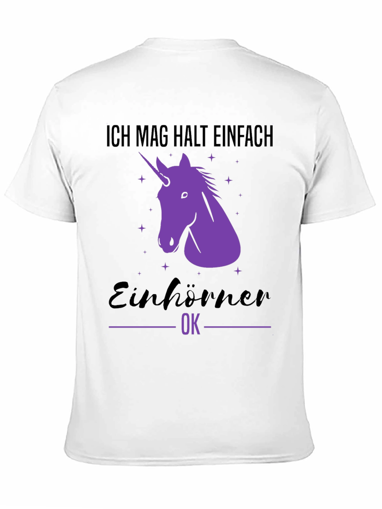 Black Unicorn T-Shirt - "Ich mag halt einfach Einhörner OK" view 11