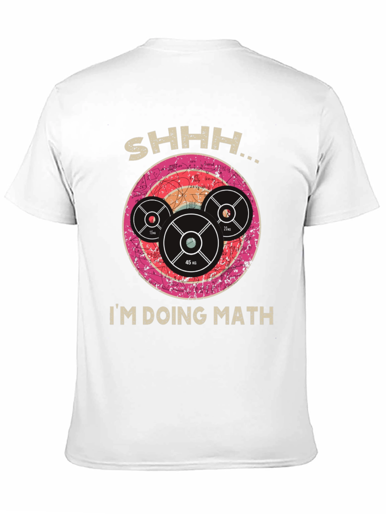 Black Shhh I'm Doing Math Gym Weightlifting T-Shirt view 11
