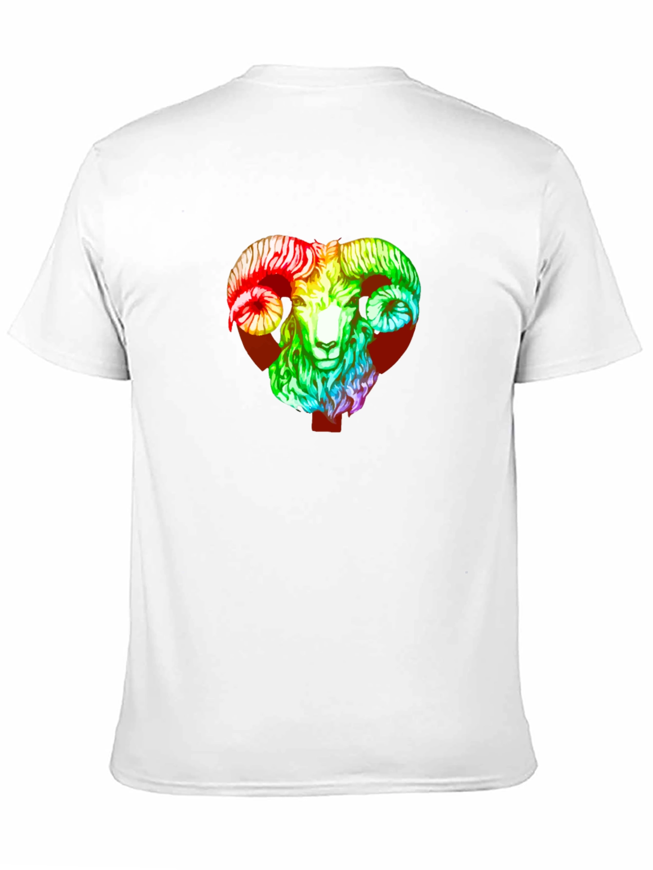 Black Rainbow Ram Graphic Tee - Black Unisex T-Shirt view 11