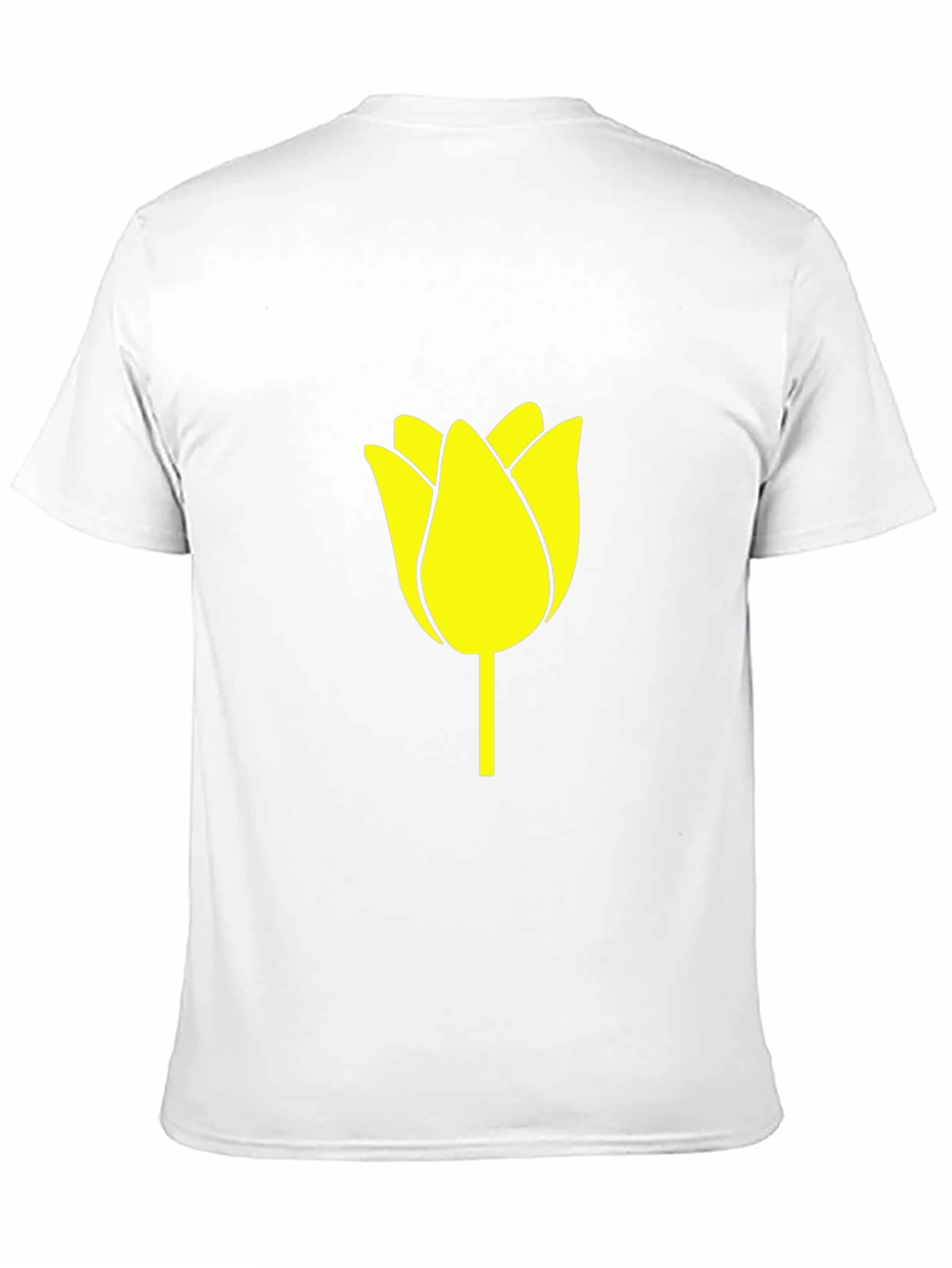 Black Black T-Shirt with Yellow Tulip Graphic view 11