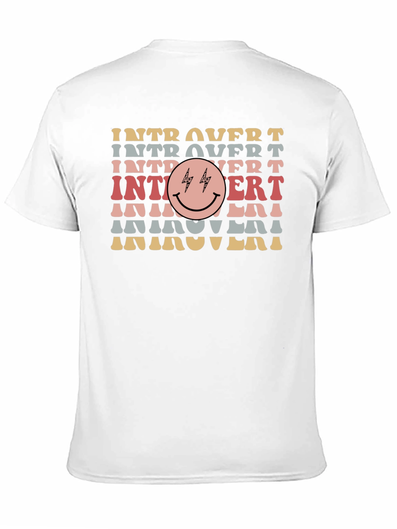 Black Introvert Smiley Face Graphic Tee view 11
