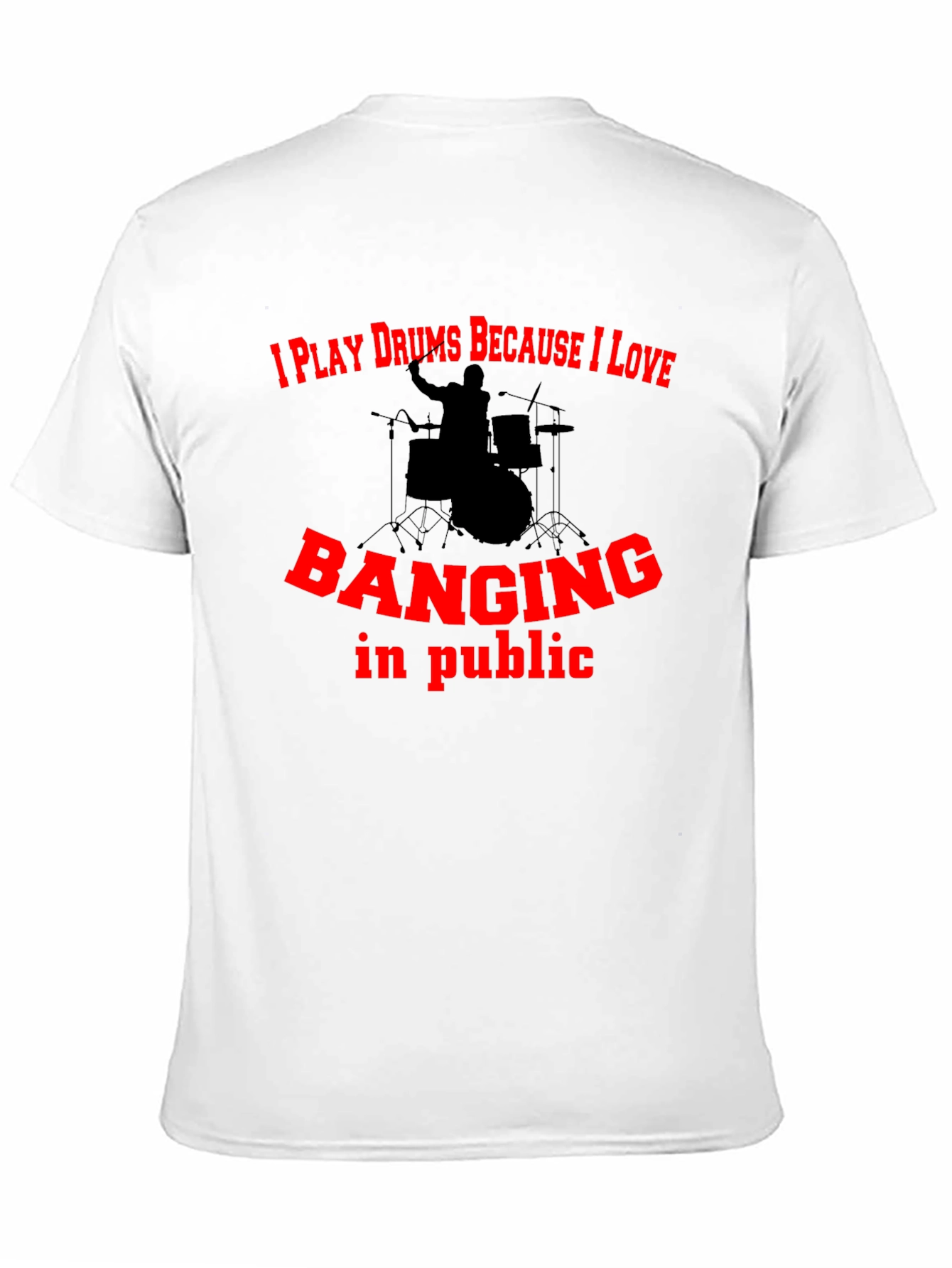Black Drummer T-Shirt: I Play Drums Because I Love Banging In Public view 11