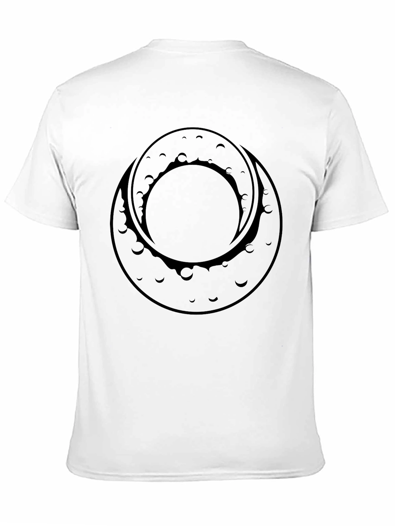 Black Abstract Graphic Print Black T-Shirt view 11