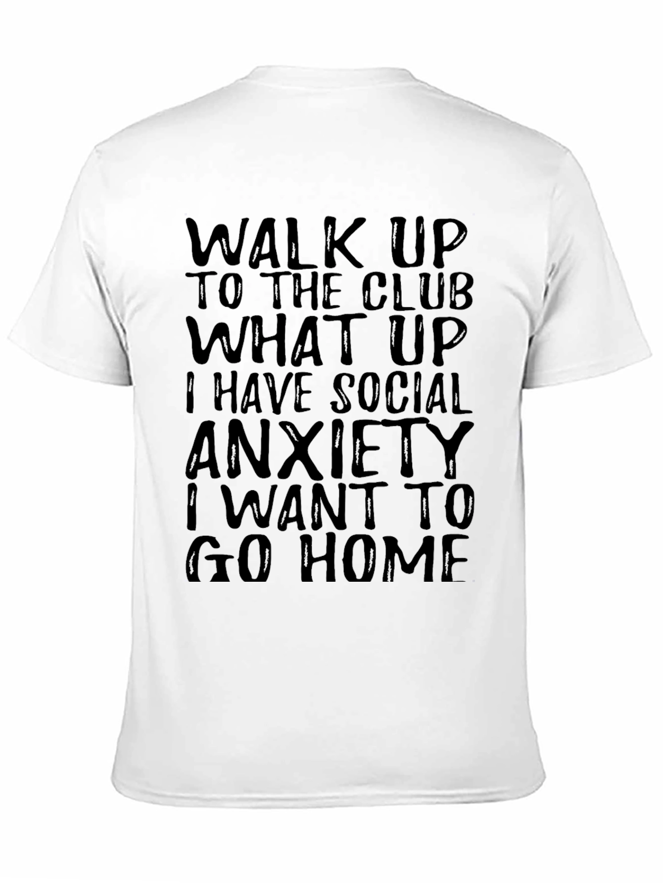 Black Social Anxiety Graphic Tee - Black Crewneck view 11