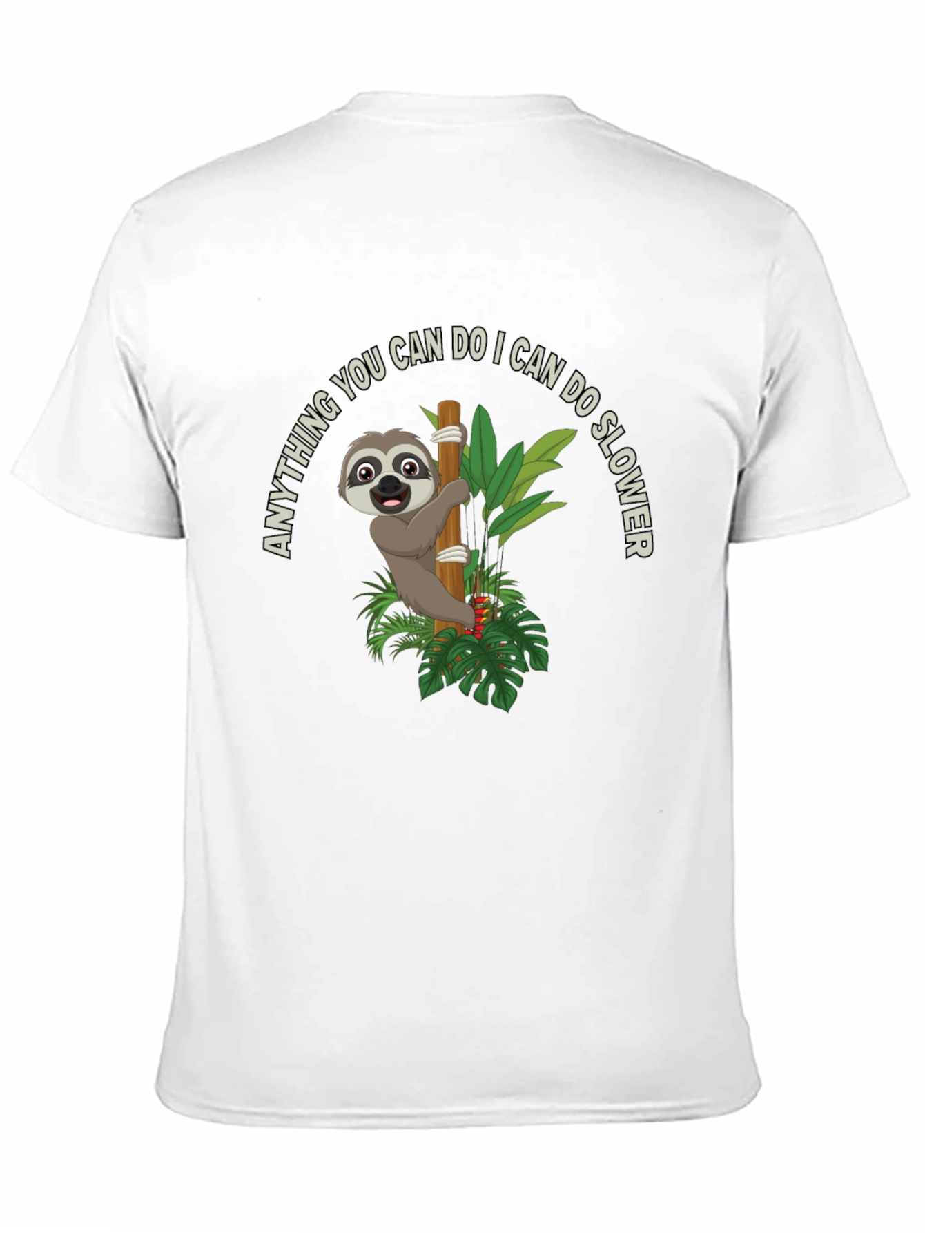 Black Sloth Graphic T-Shirt - Funny Slow Animal Tee view 11