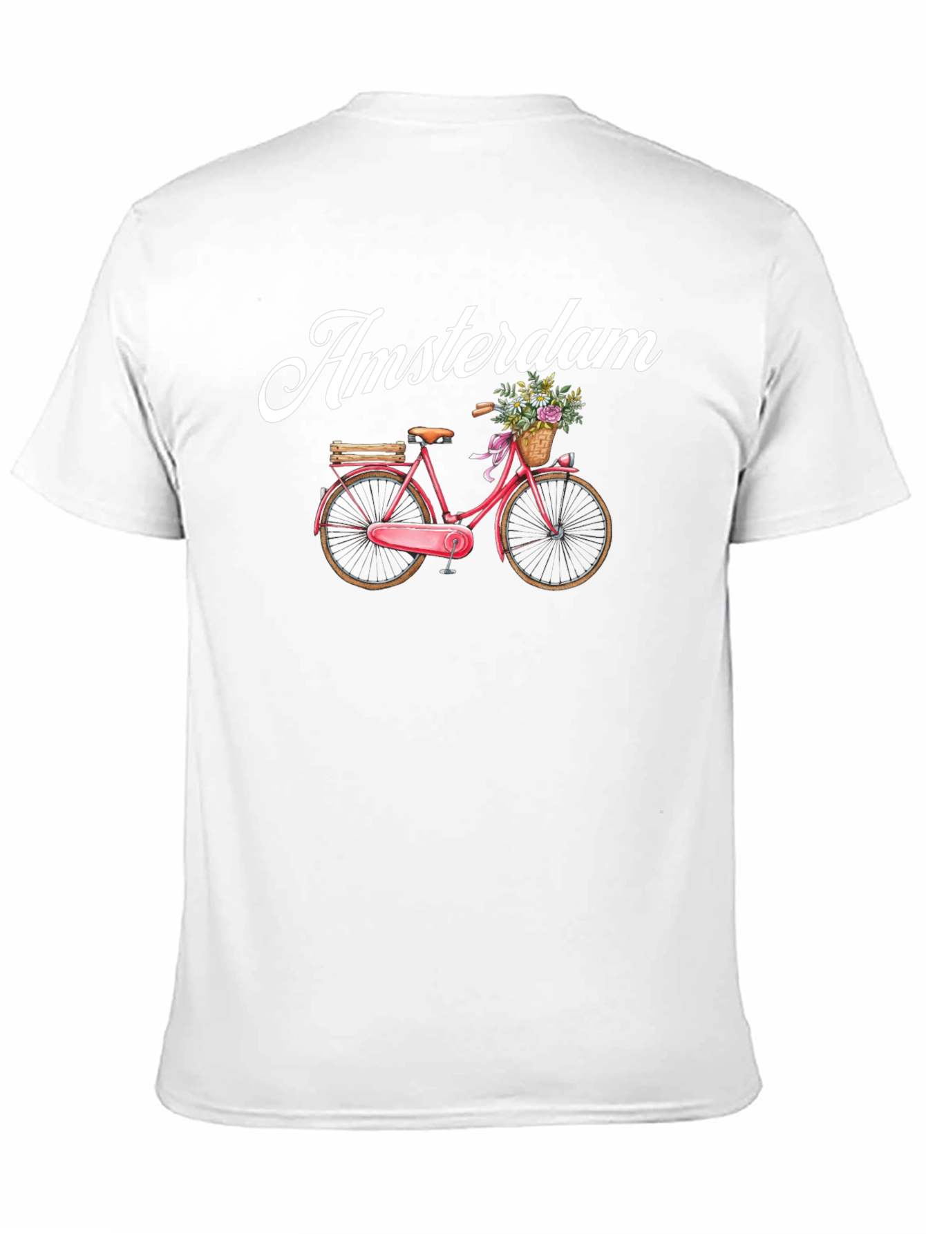 Black Amsterdam Bicycle Graphic Tee - Black Cotton T-Shirt view 11