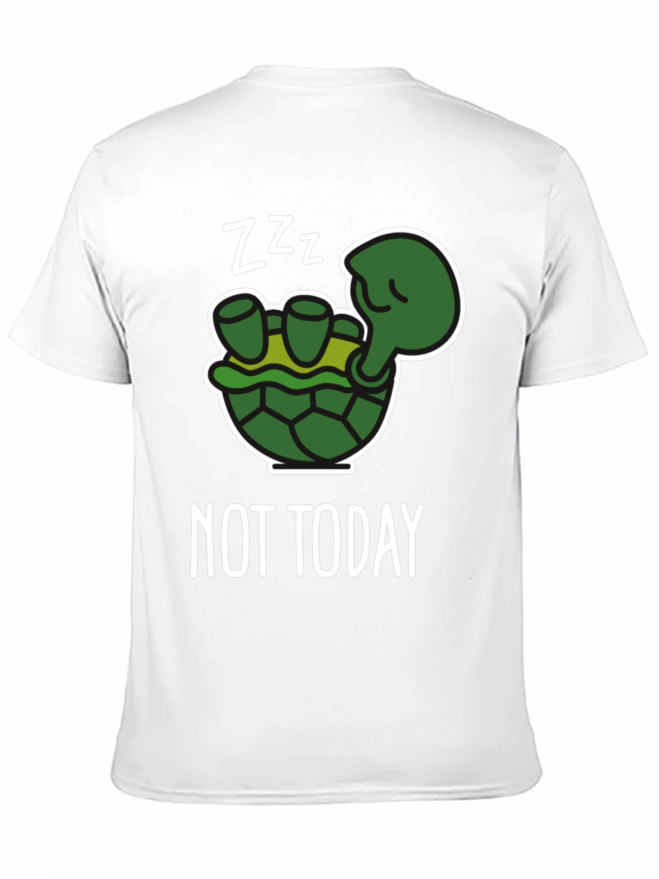 Black Funny Turtle "Not Today" Graphic T-Shirt view 11