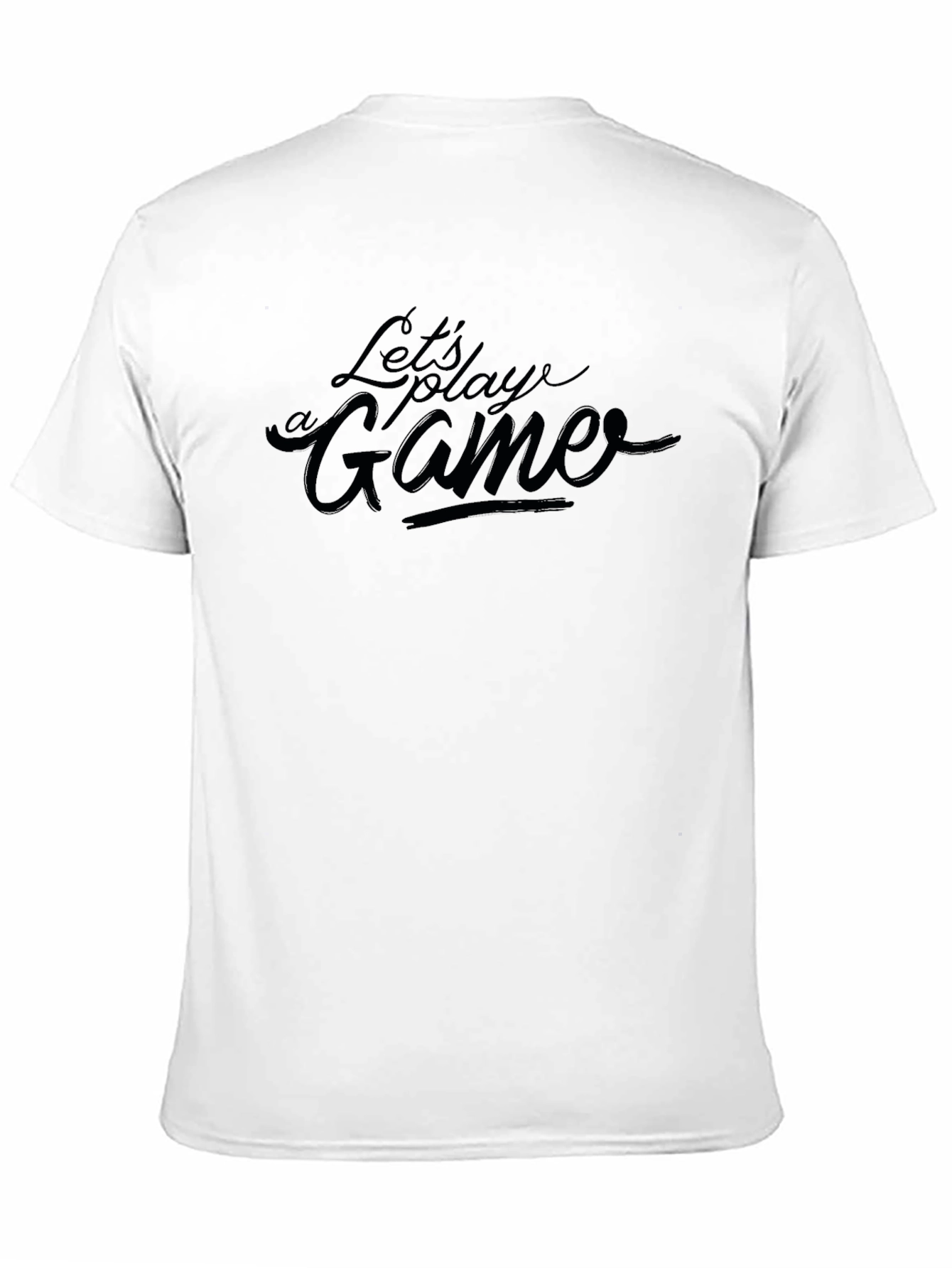 Black Let's Play a Game Black T-Shirt view 11