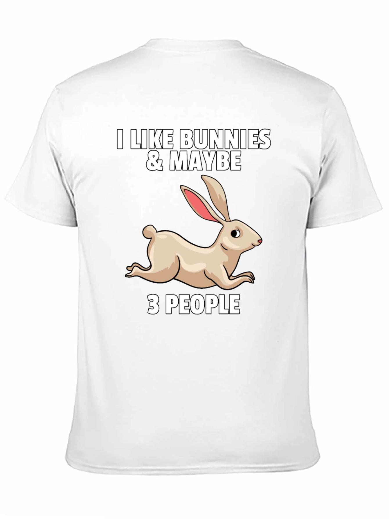 Black I Like Bunnies & Maybe 3 People Graphic T-Shirt view 11