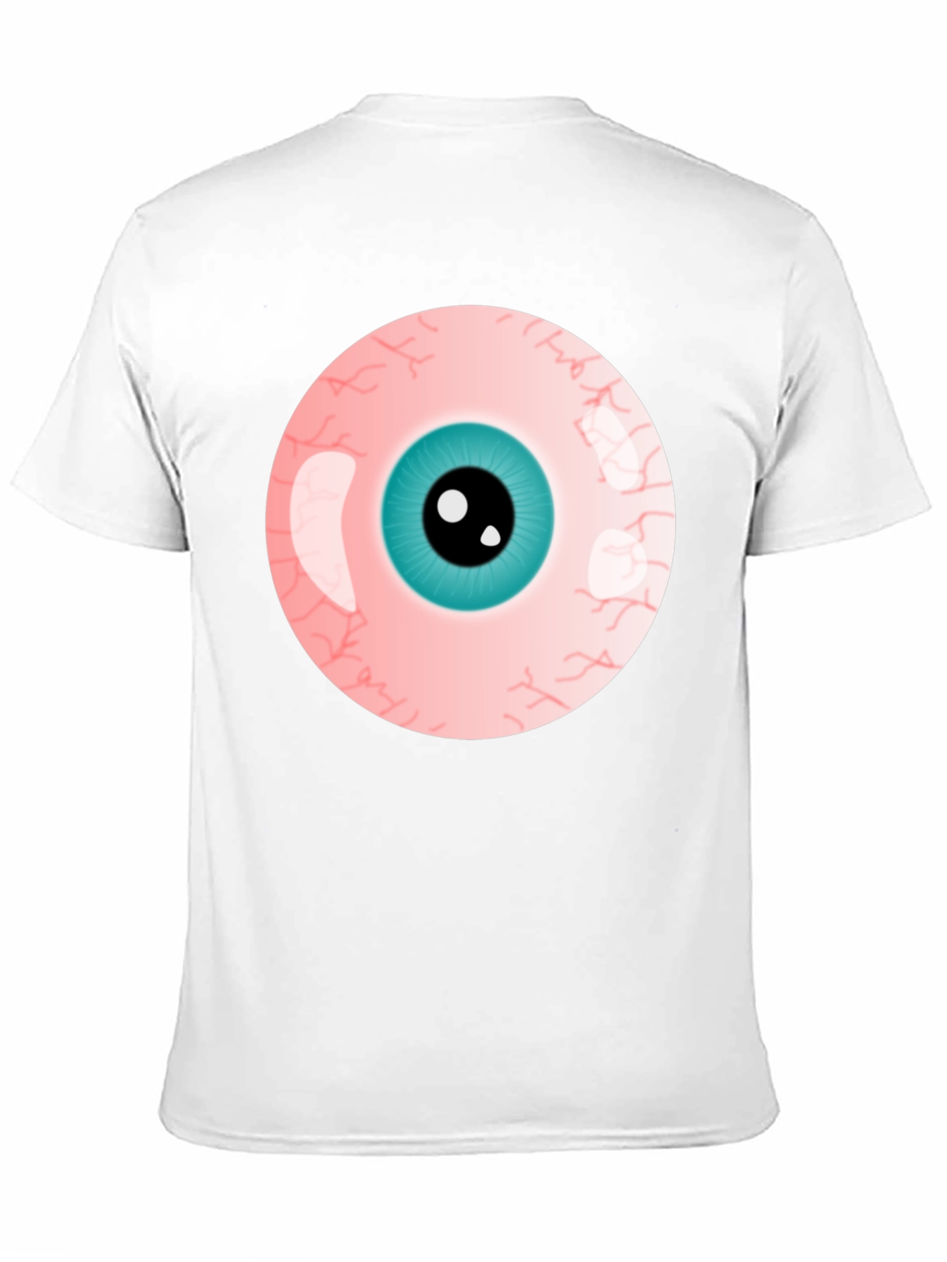 Black Eye-Catching Graphic Tee - Bold Eyeball Design view 11