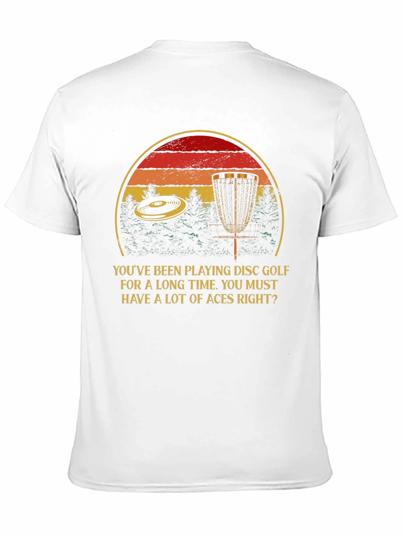 Disc Golf Aces T-Shirt - Retro Sunset Design - 11