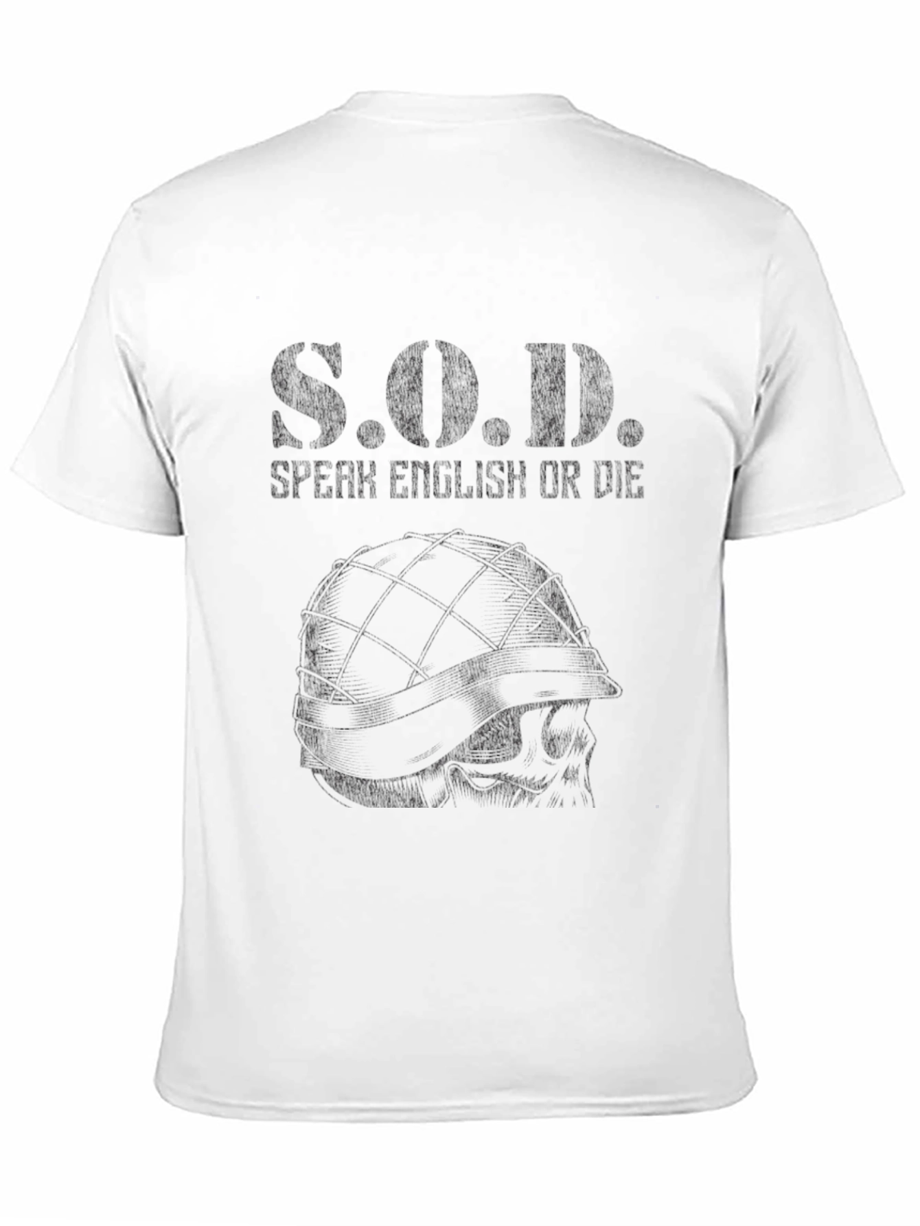 Black S.O.D. Speak English Or Die Graphic Tee - Black Cotton view 11