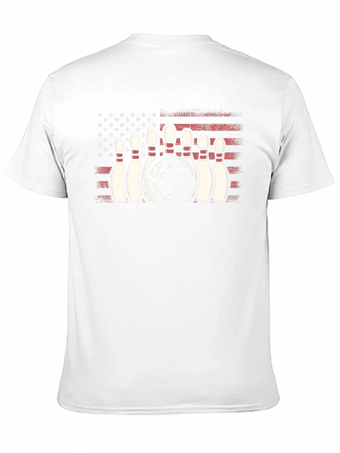 Black Bowling USA Flag Graphic T-Shirt view 11