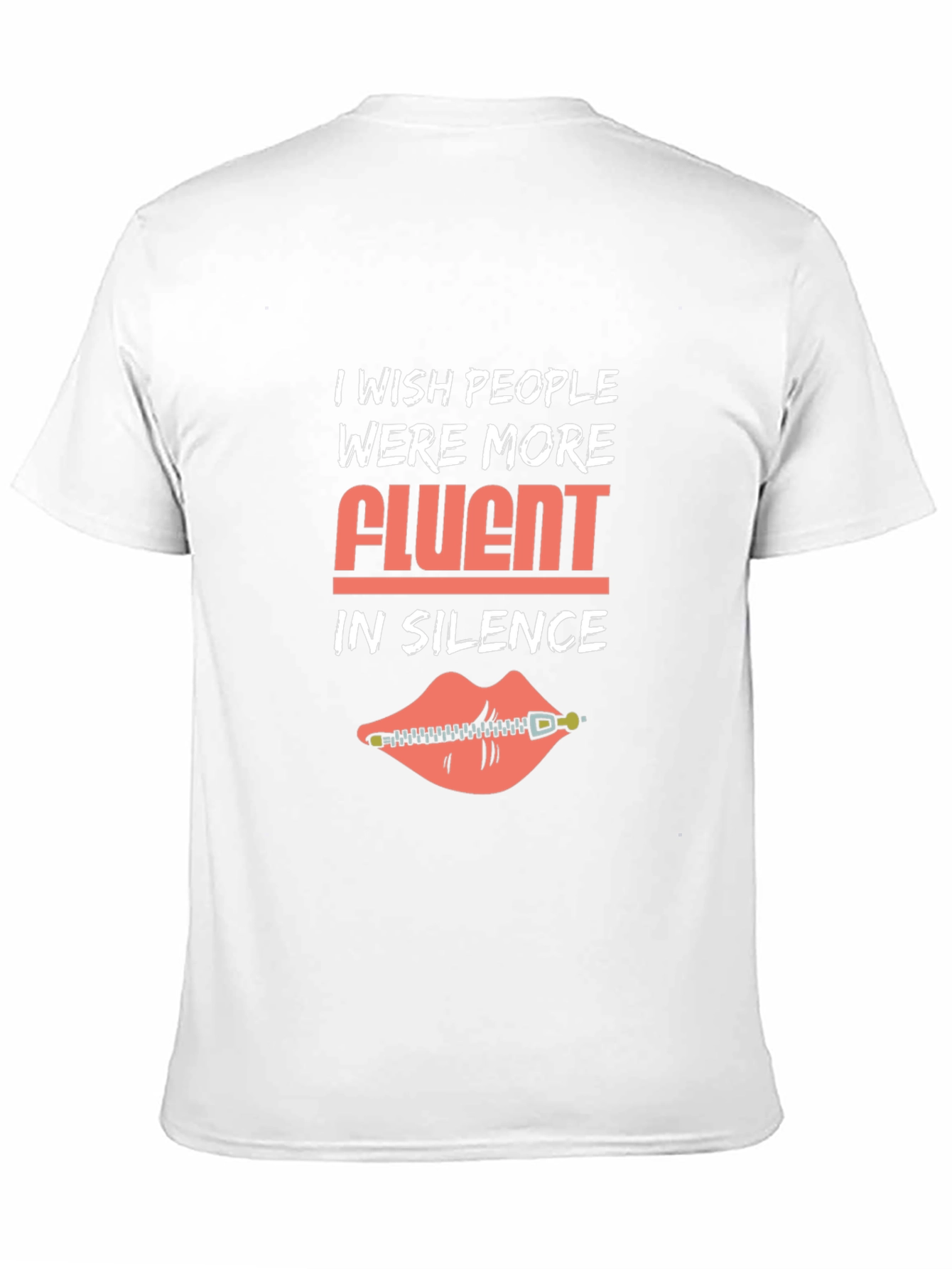 Black Funny Silence T-Shirt: I Wish People Were More Fluent view 11