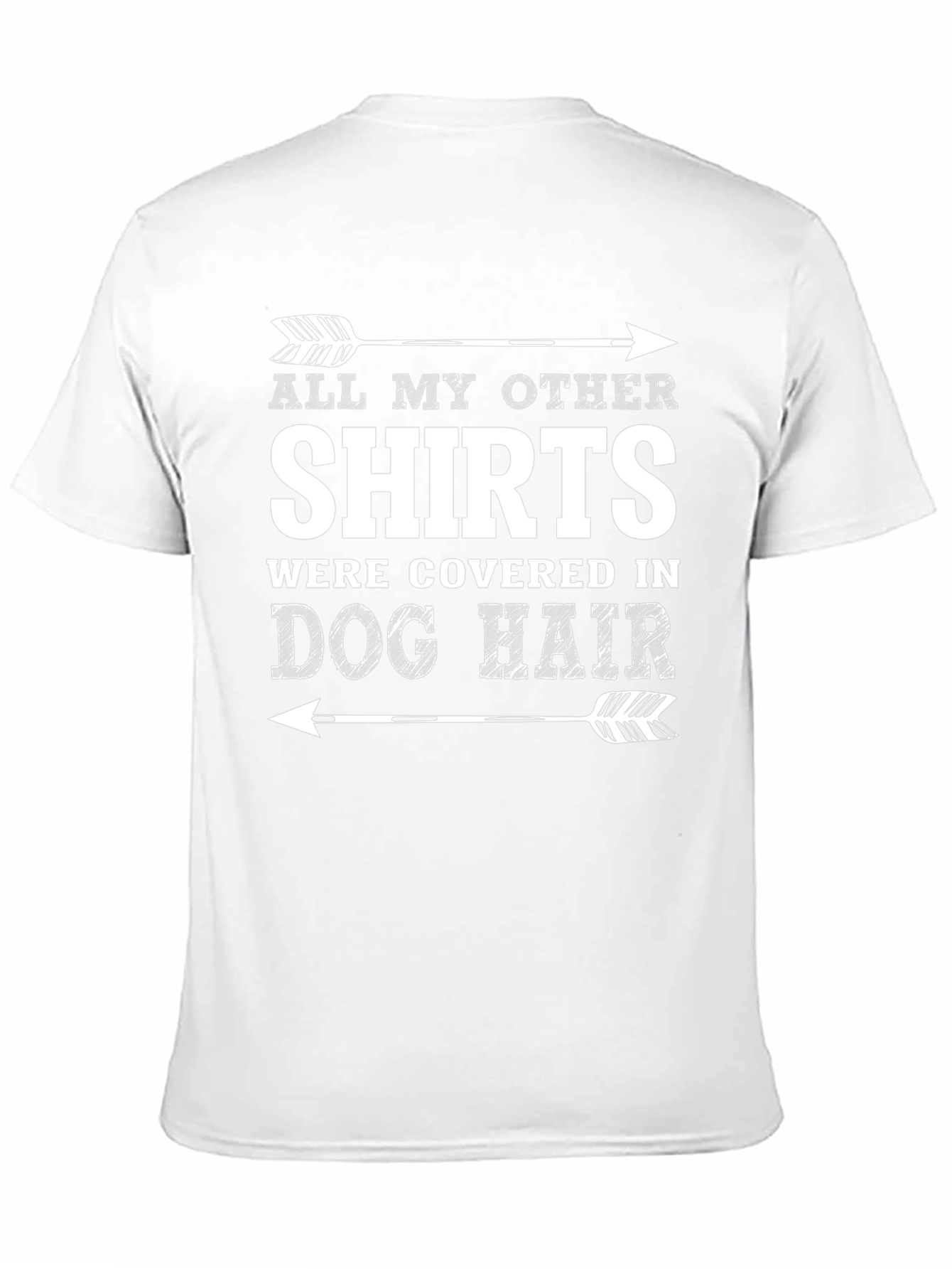Black Dog Hair T-Shirt - Funny Arrow Design view 11