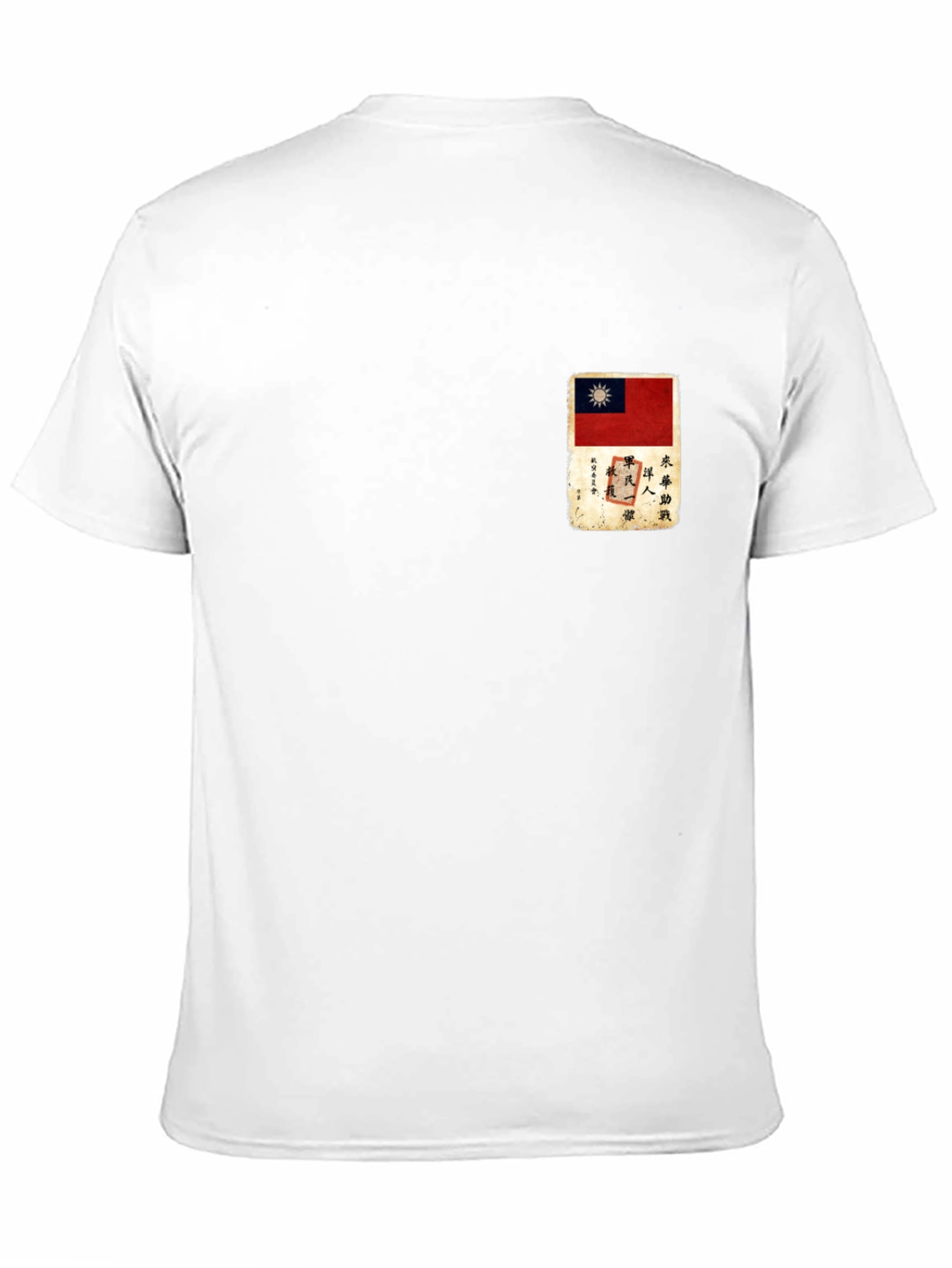 Black Taiwan Flag Graphic Tee - Black Cotton Comfort view 11