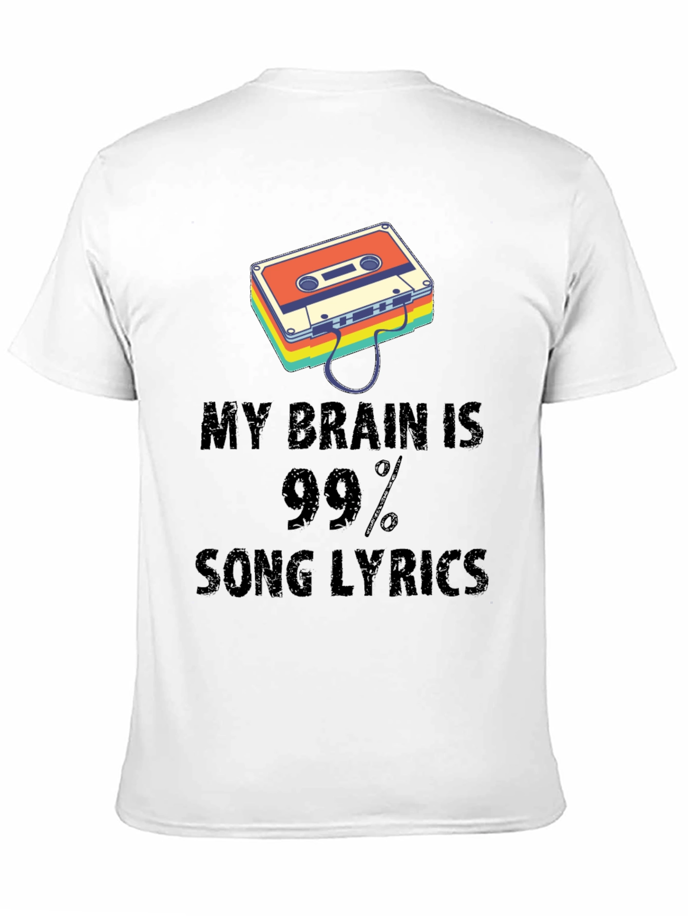 Black Song Lyrics Mindset T-Shirt view 11