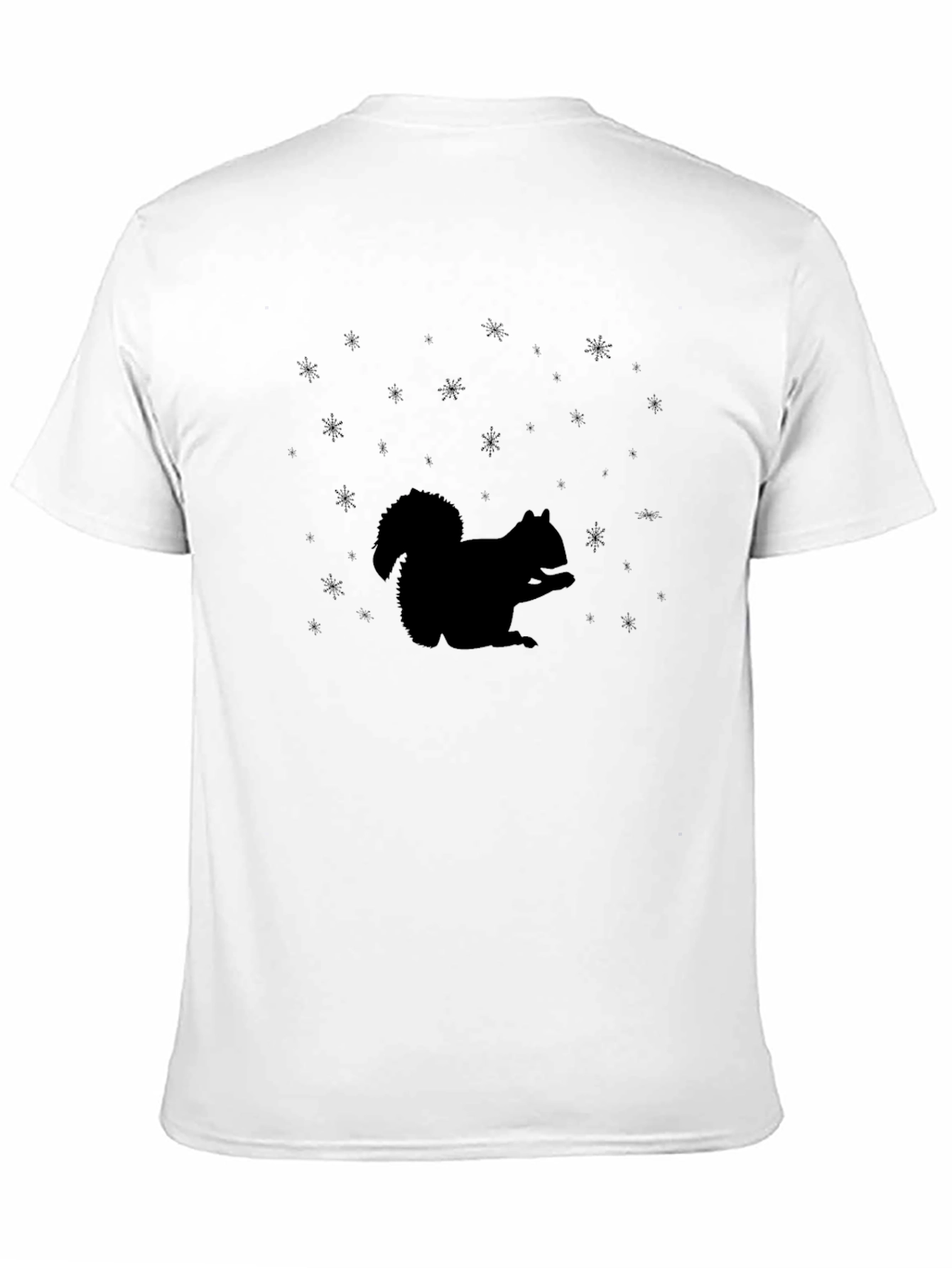 Black Squirrel Silhouette T-Shirt - Black Graphic Tee view 11