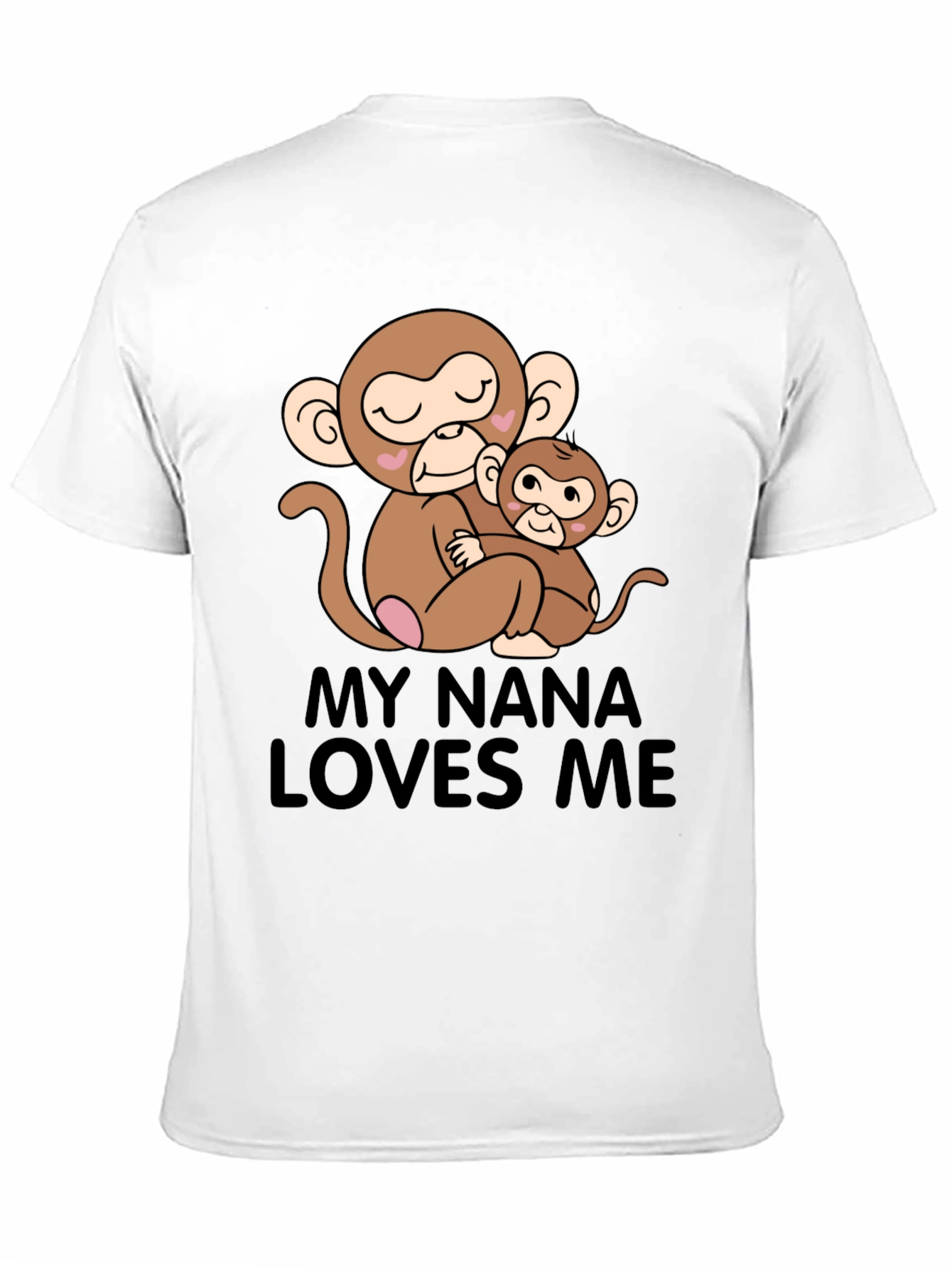 Black My Nana Loves Me Monkey Graphic T-Shirt view 11