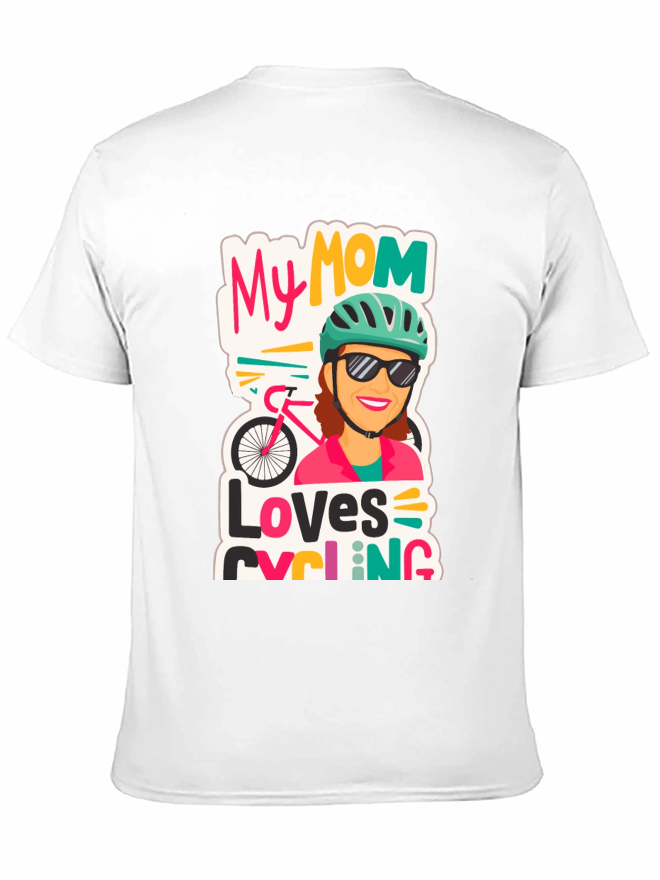 Black My Mom Loves Cycling Black T-Shirt view 11