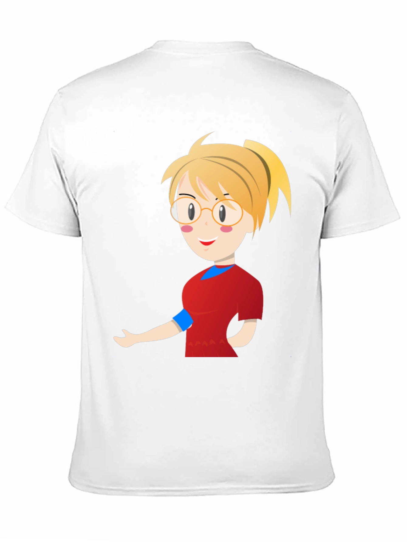 Black Cartoon Girl Black T-Shirt view 11