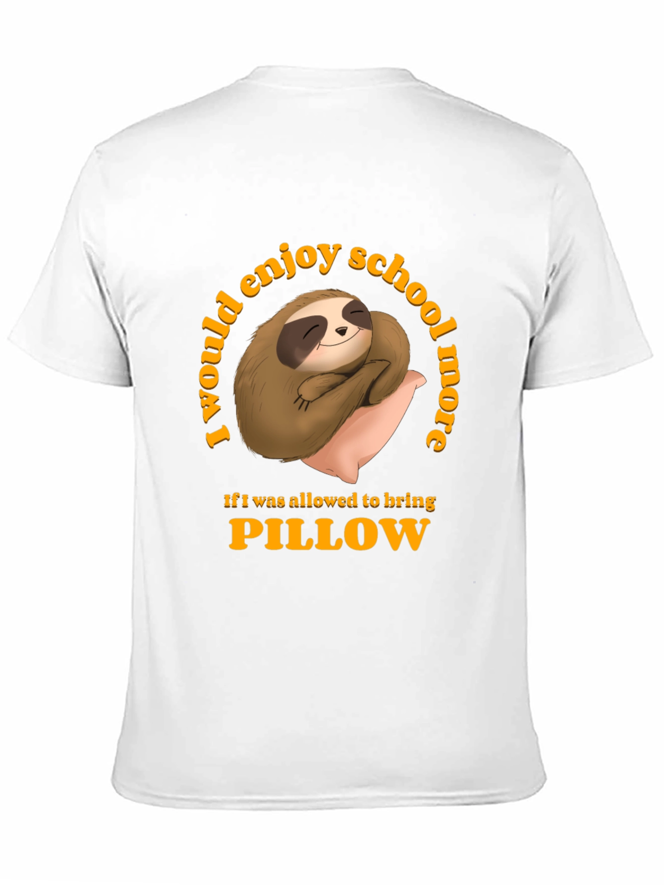 Black Sloth Pillow T-Shirt - School Nap Time Tee view 11