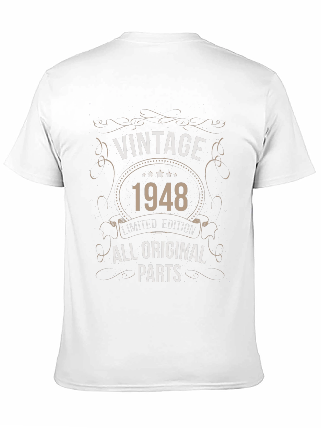 Black Vintage 1948 All Original Parts T-Shirt view 11