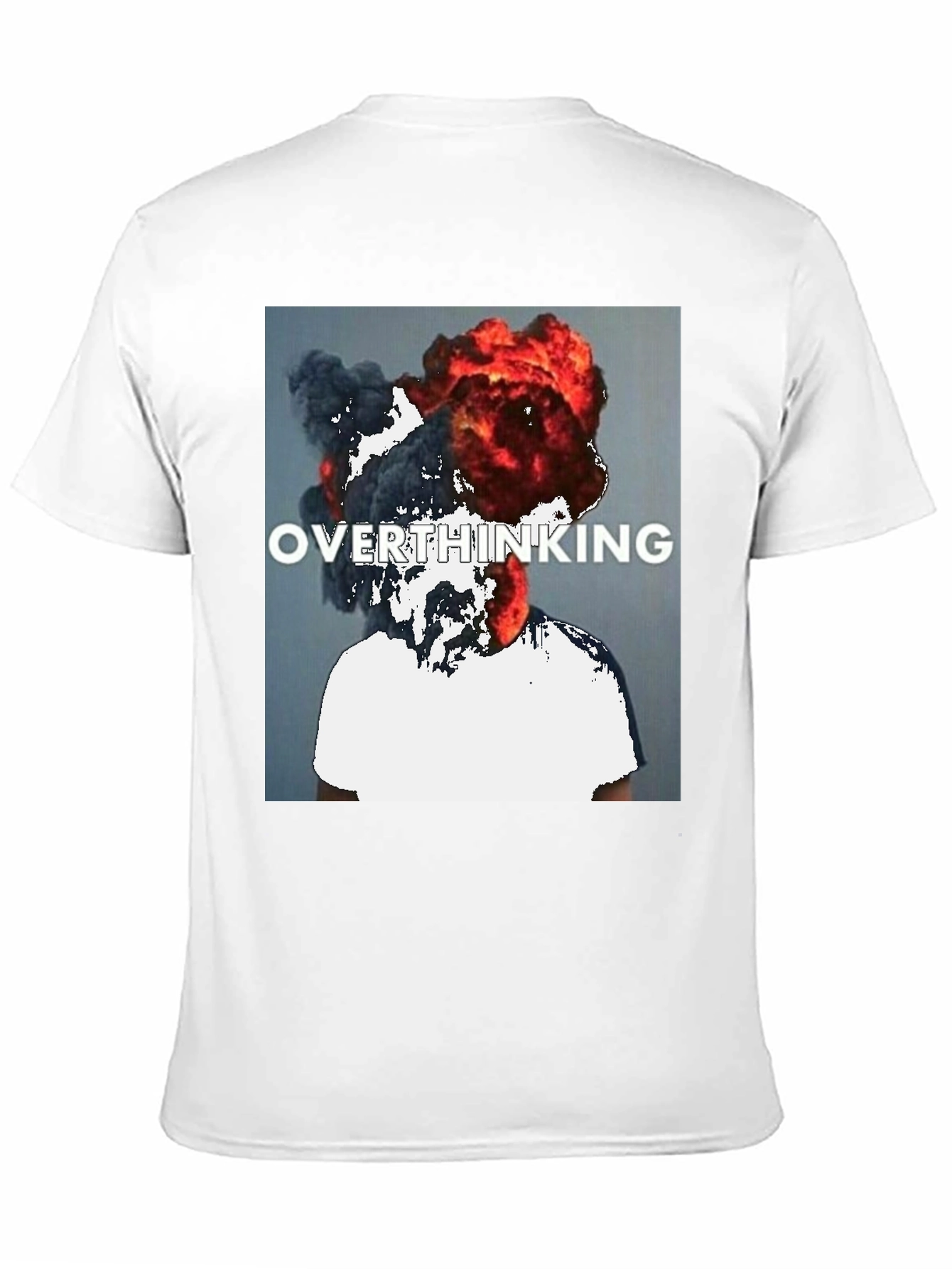Black Overthinking Graphic Tee - Unique Statement T-Shirt view 11