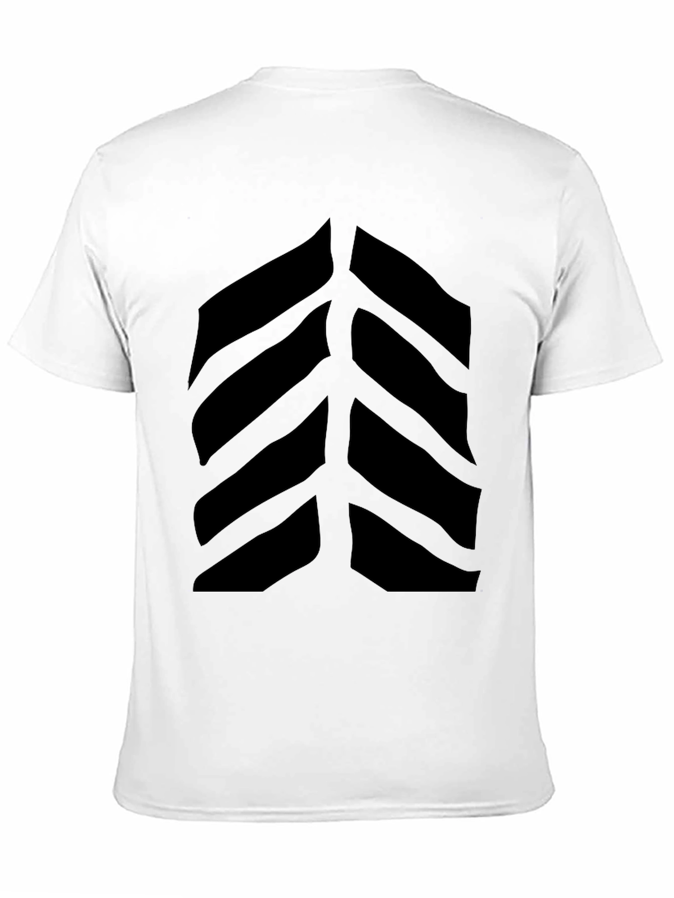 Black Graphic Tee - Abstract Leaf Design view 11