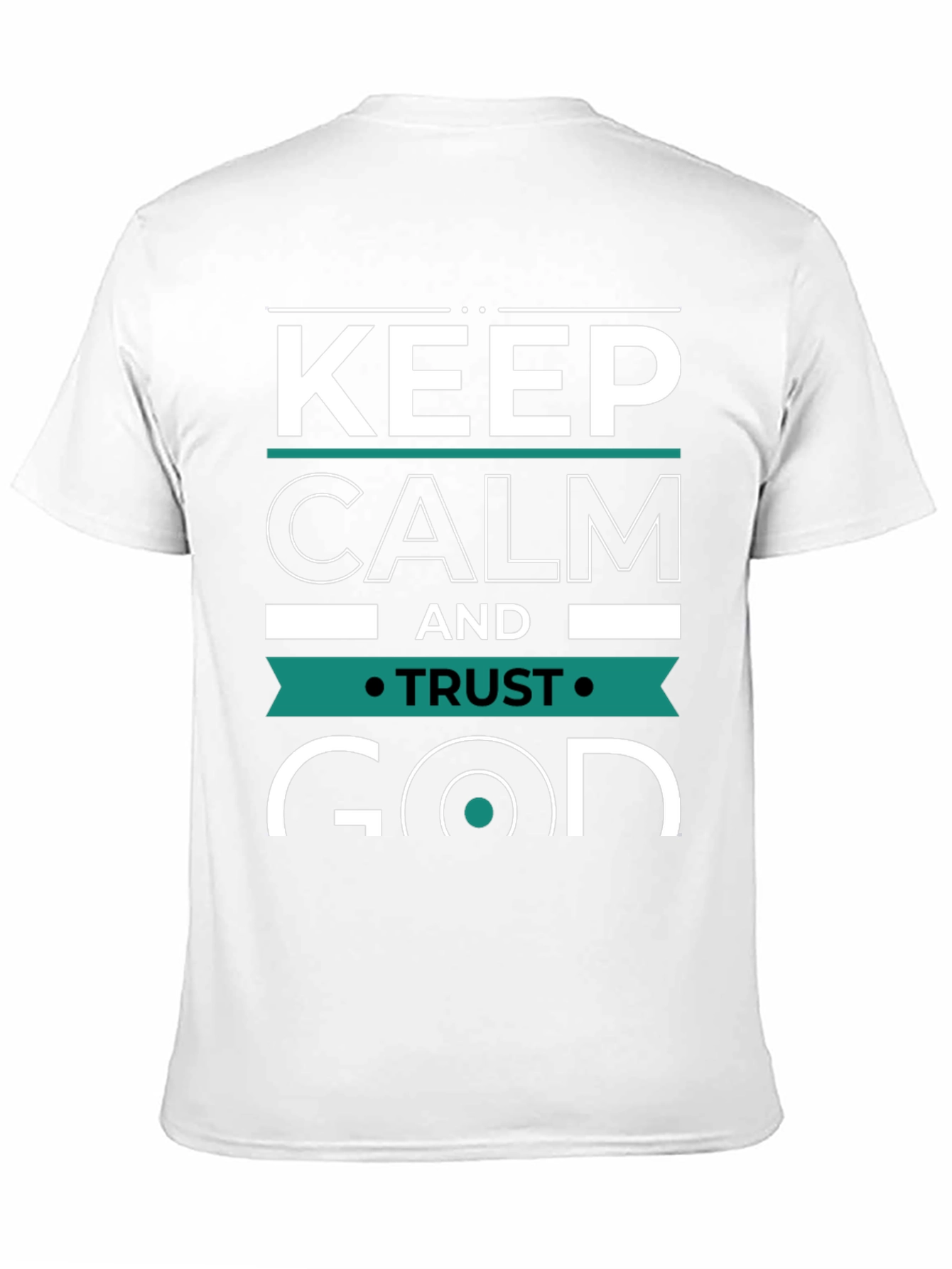Black Keep Calm and Trust God Graphic Tee - Black view 11