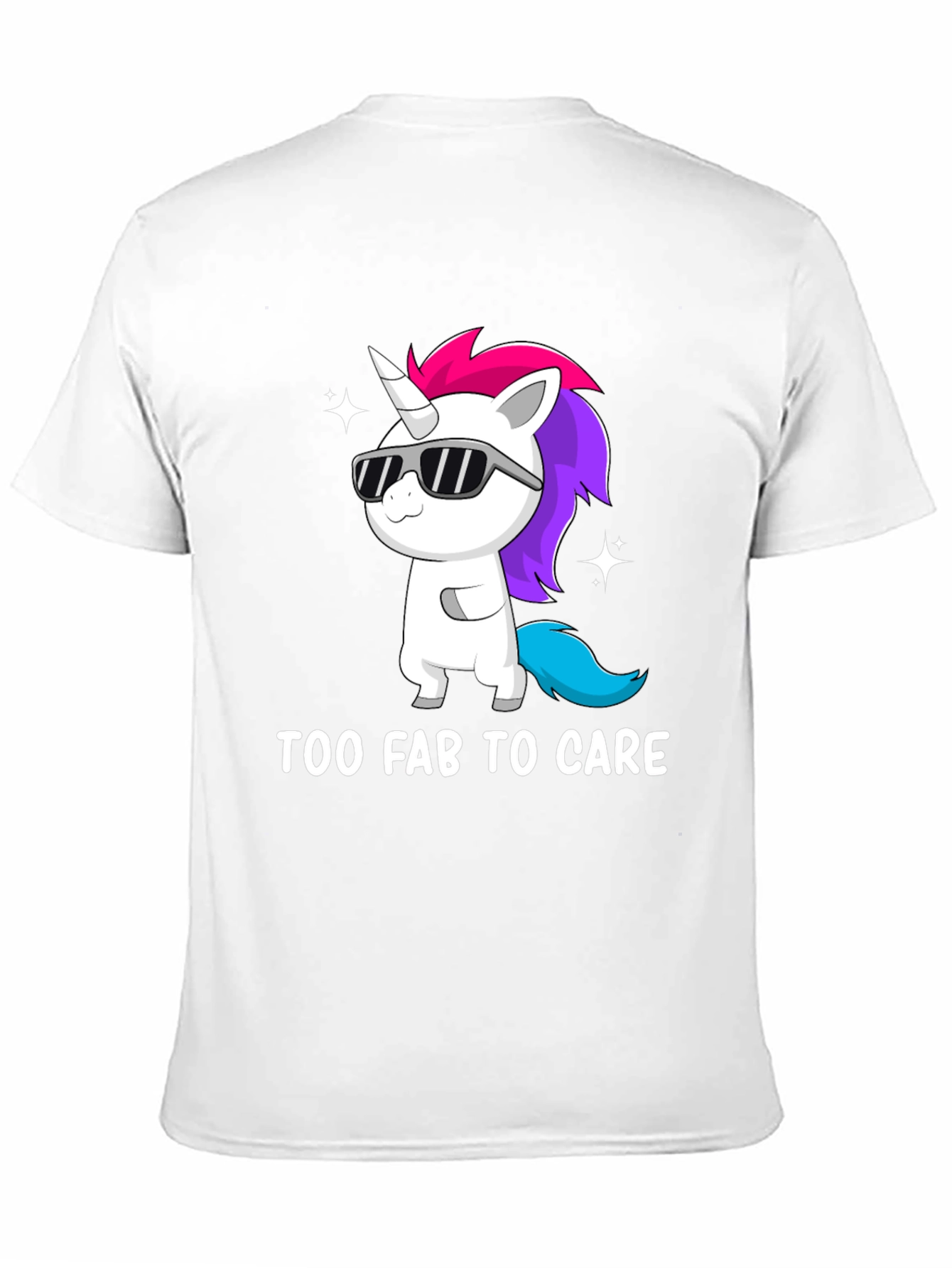 Black Too Fab to Care Unicorn Graphic Tee view 11