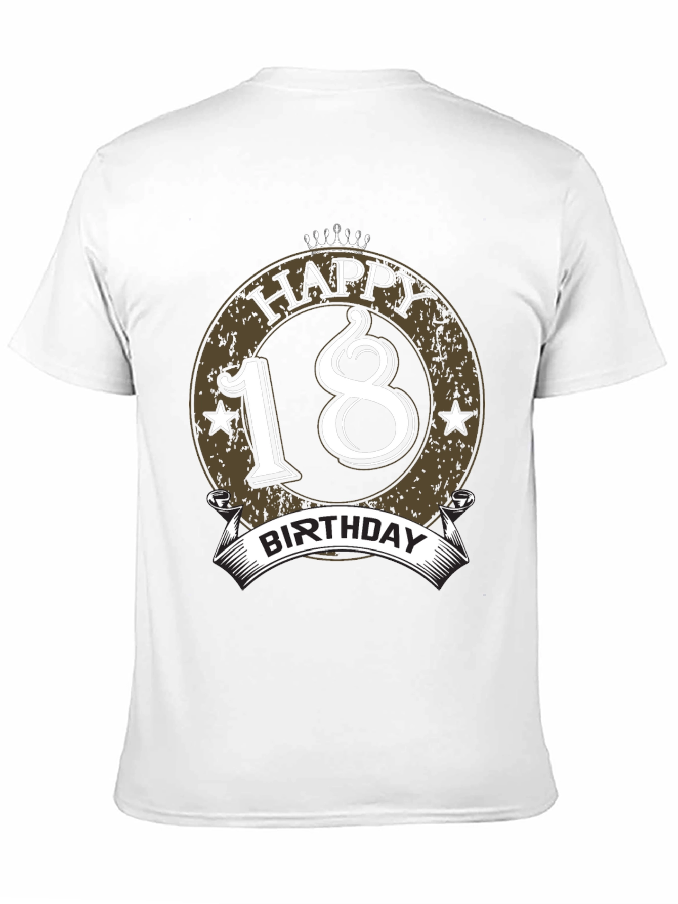 Black Happy 18th Birthday Black T-Shirt view 11