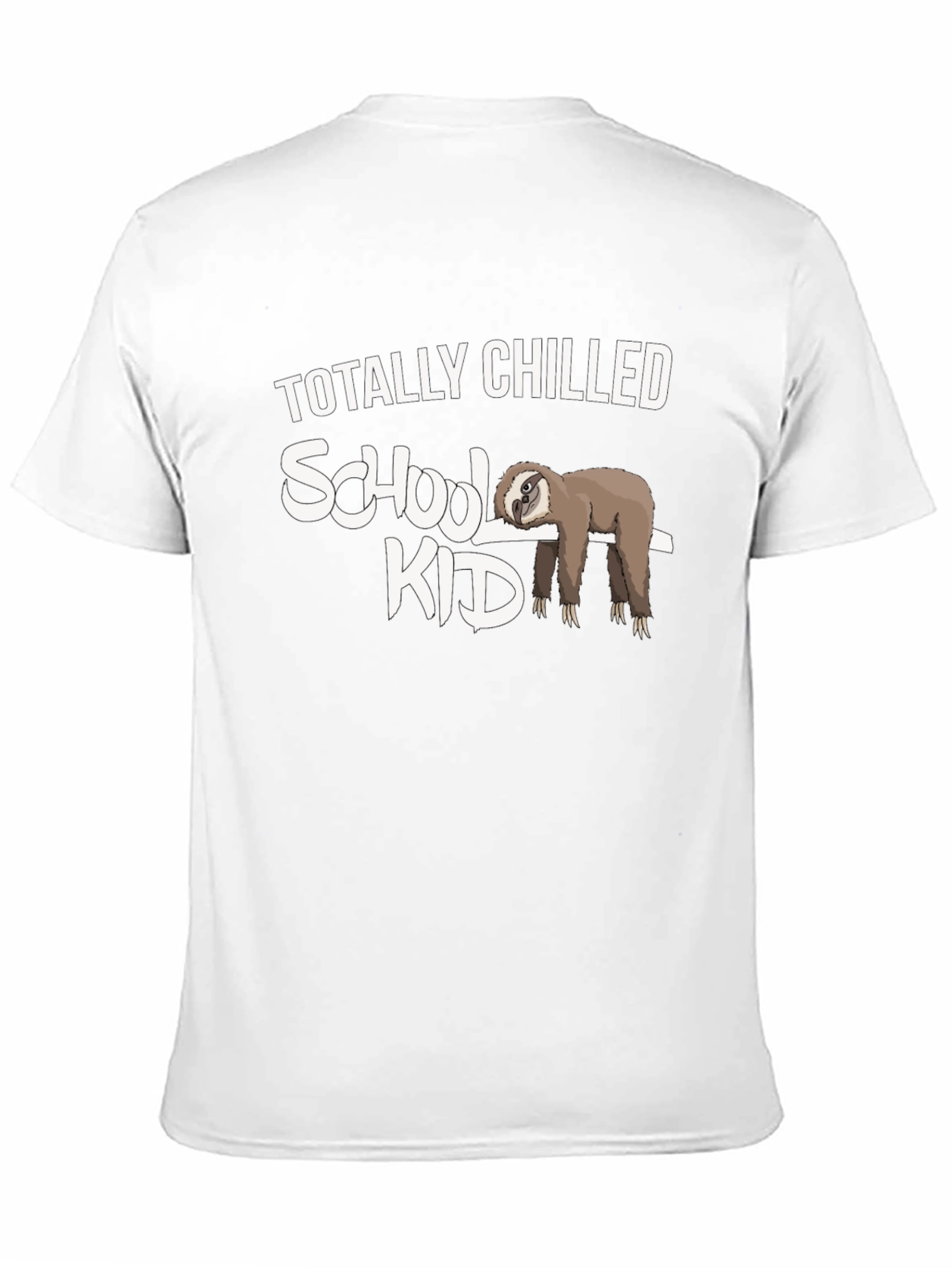 Black Totally Chilled Sloth School Kid Graphic Tee view 11