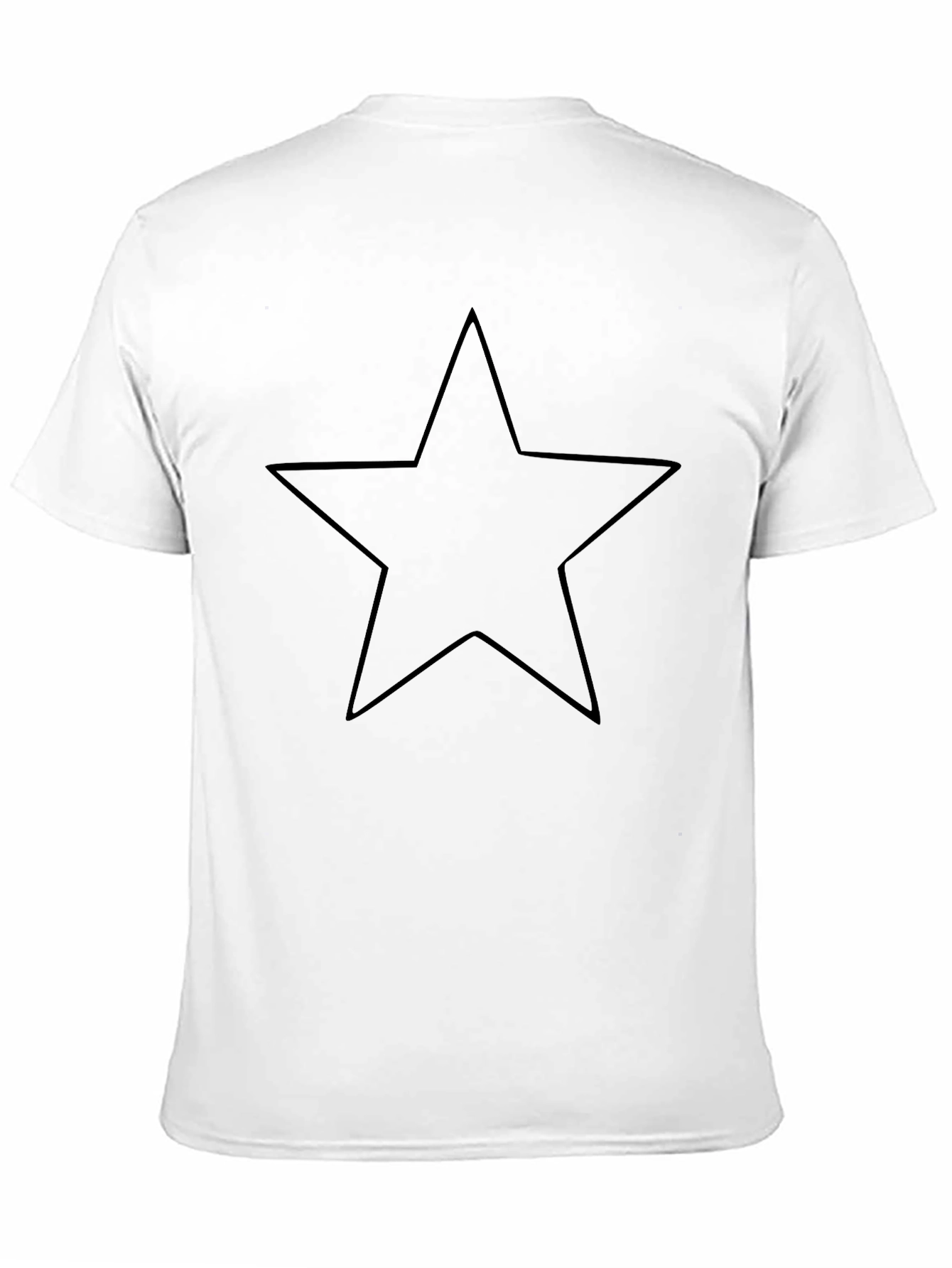 Black Men's Black Star Graphic Crew Neck T-Shirt view 11