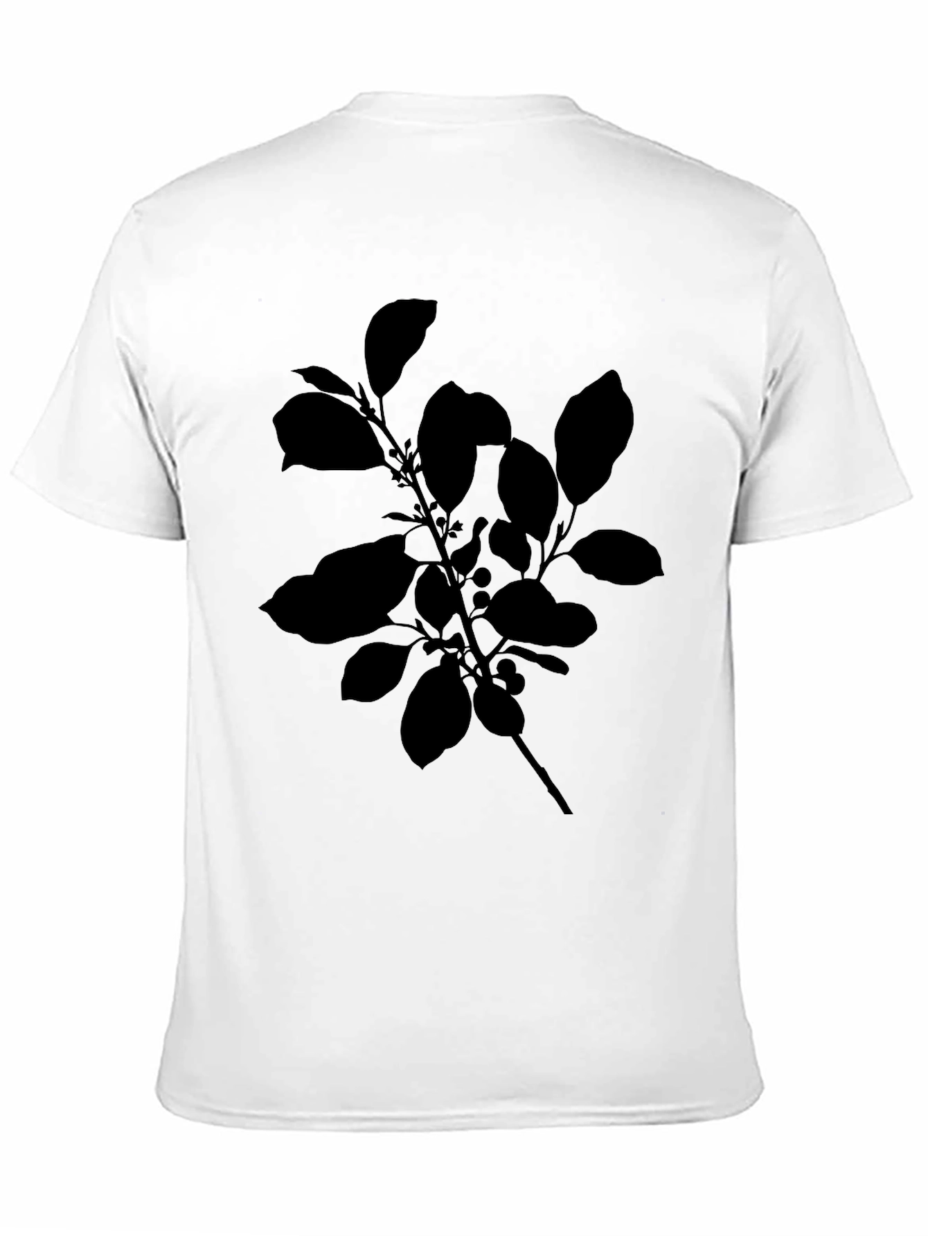 Botanical Silhouette Black T-Shirt - 11