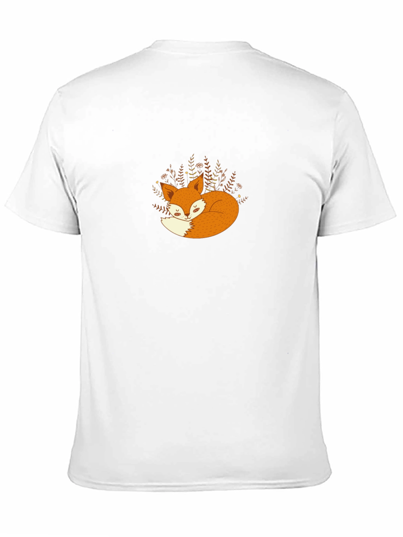 Black Cozy Fox Graphic Tee - Black Cotton T-Shirt view 11