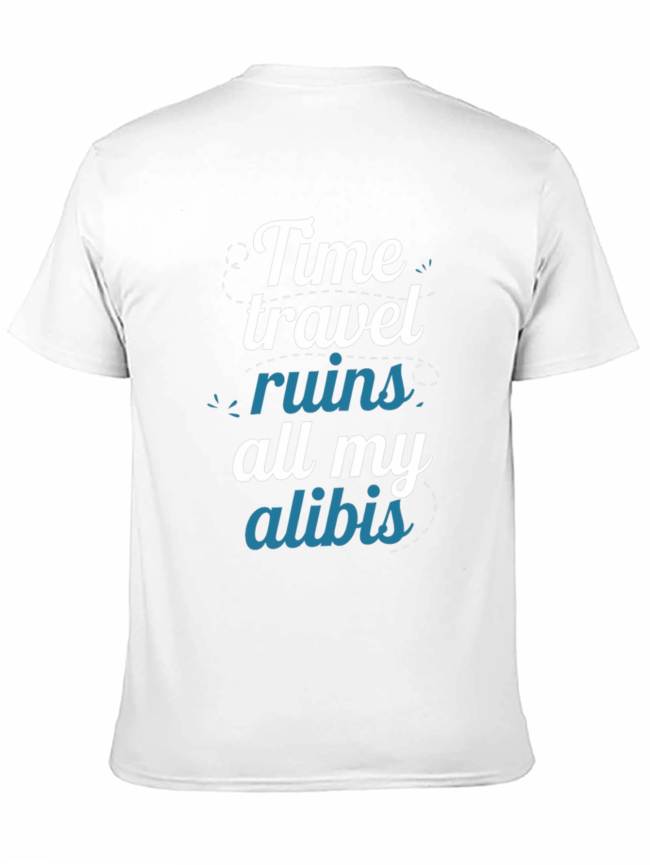 Black Time Travel Ruin Alibi Graphic T-Shirt  view 11
