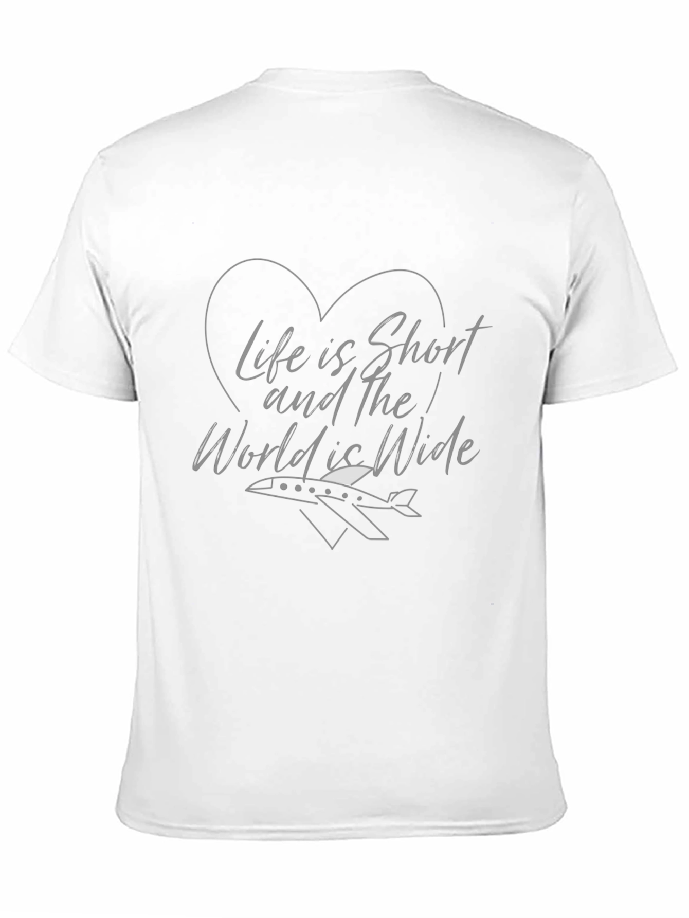 Black Life is Short World is Wide Black T-Shirt view 11