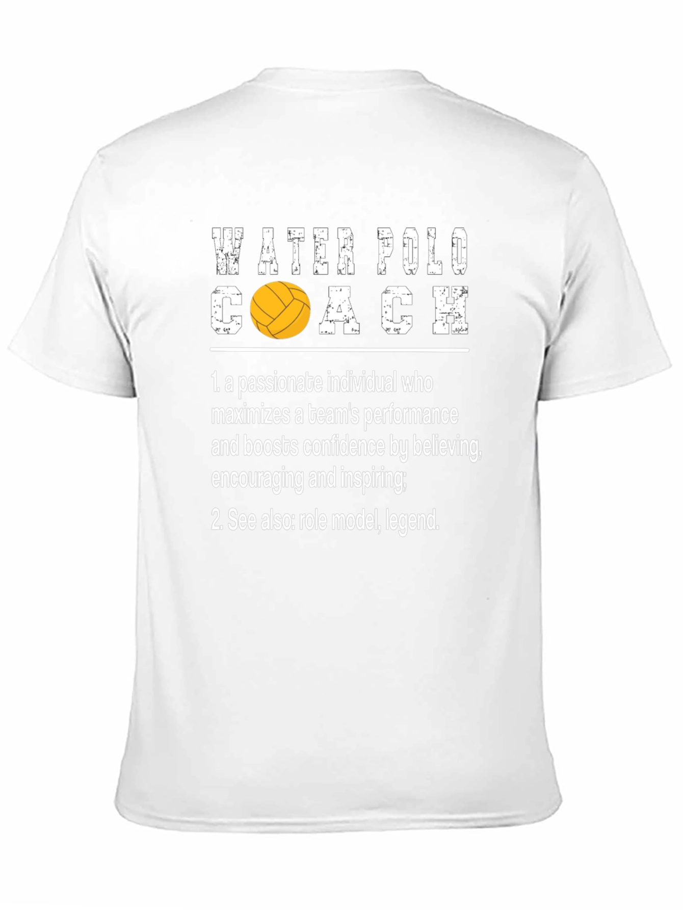 Black Water Polo Coach T-Shirt - Inspiring Legend view 11